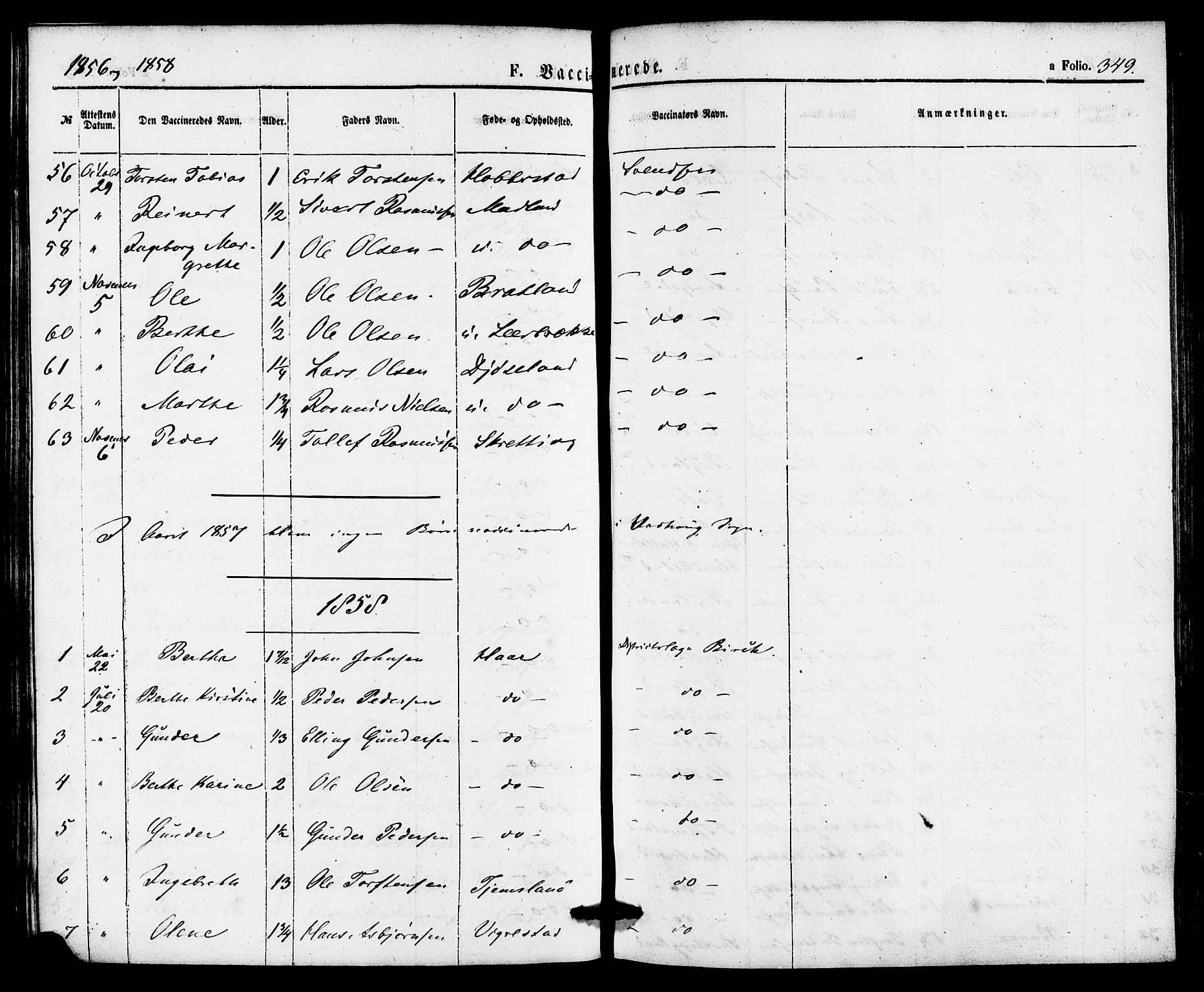 Hå sokneprestkontor, AV/SAST-A-101801/001/30BA/L0009: Parish register (official) no. A 8, 1855-1878, p. 349