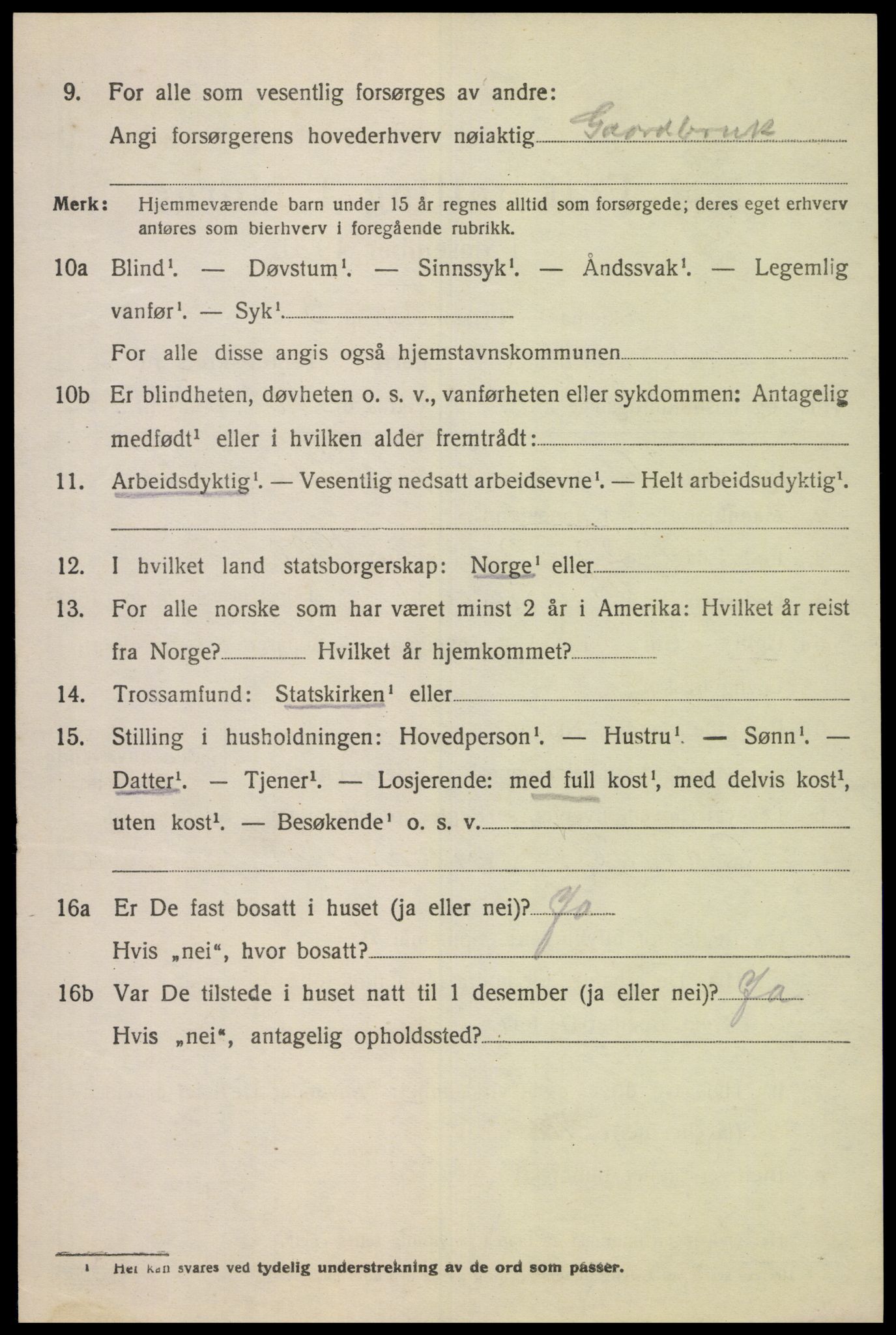 SAK, 1920 census for Kvinesdal, 1920, p. 5708