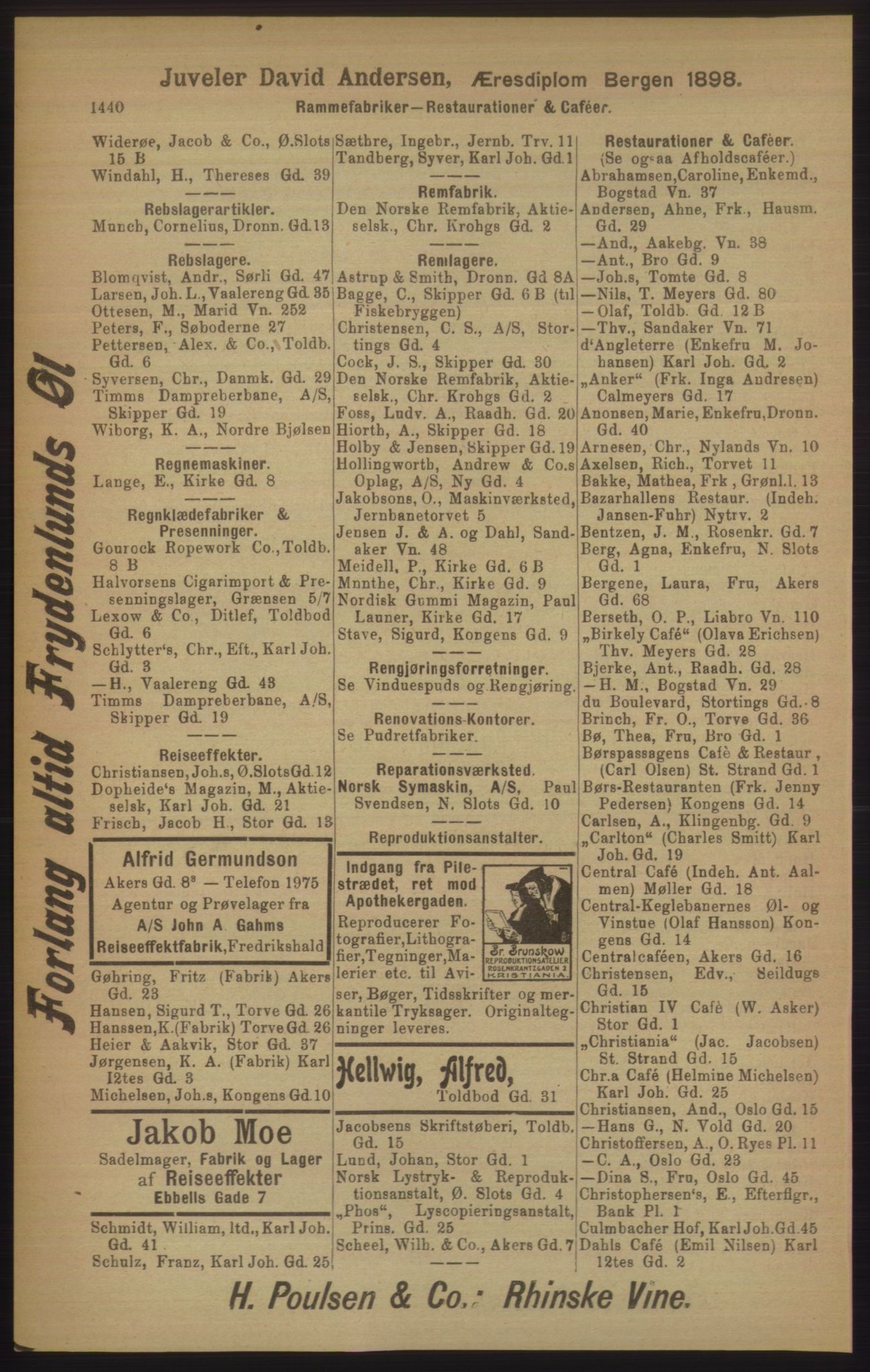 Kristiania/Oslo adressebok, PUBL/-, 1906, p. 1440