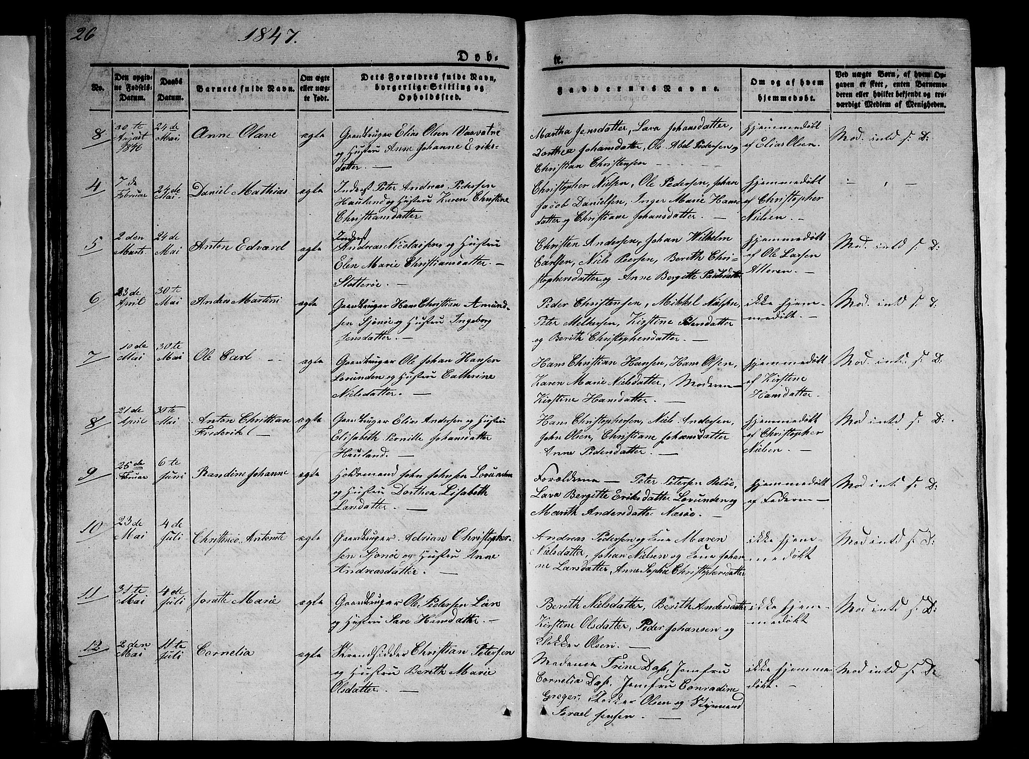 Ministerialprotokoller, klokkerbøker og fødselsregistre - Nordland, SAT/A-1459/839/L0572: Parish register (copy) no. 839C02, 1841-1873, p. 26