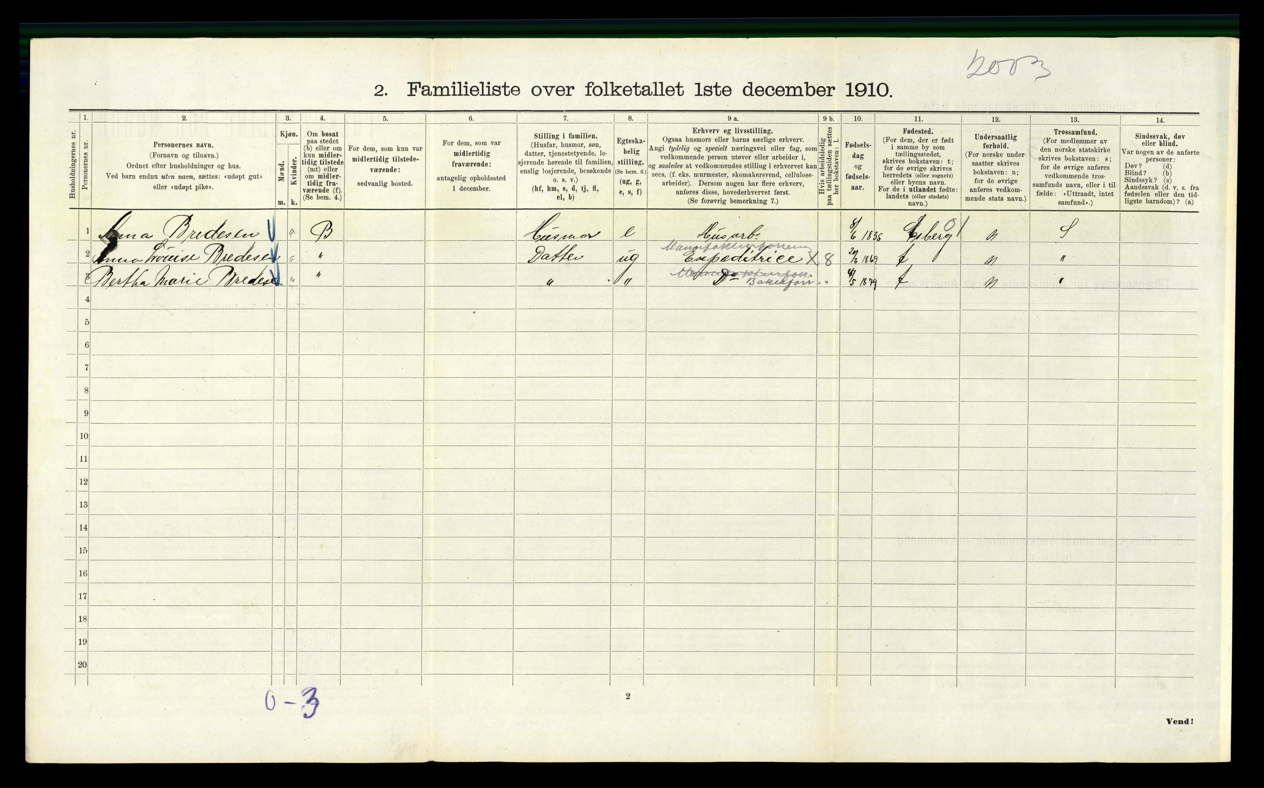 RA, 1910 census for Kristiania, 1910, p. 45952