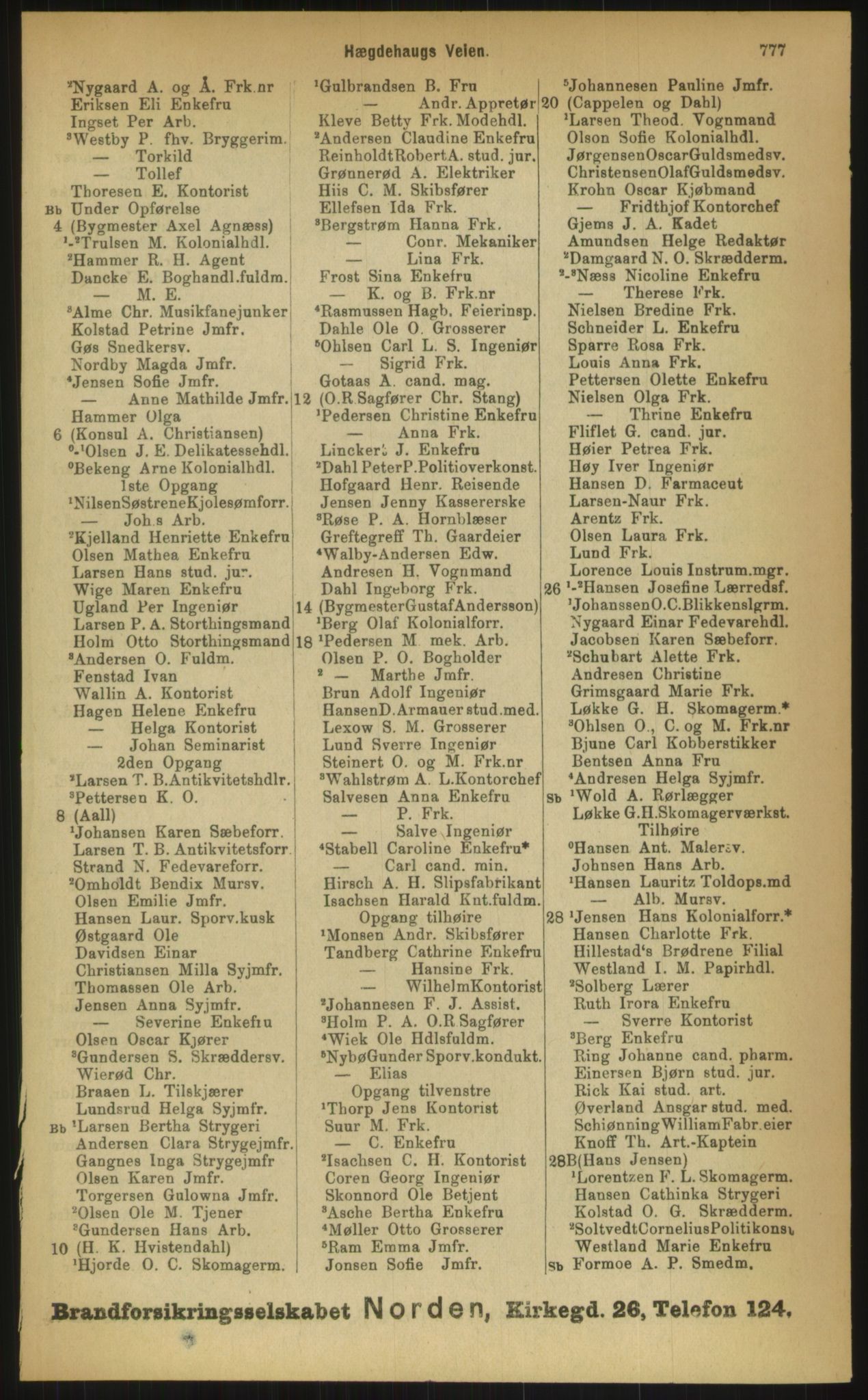 Kristiania/Oslo adressebok, PUBL/-, 1899, p. 777