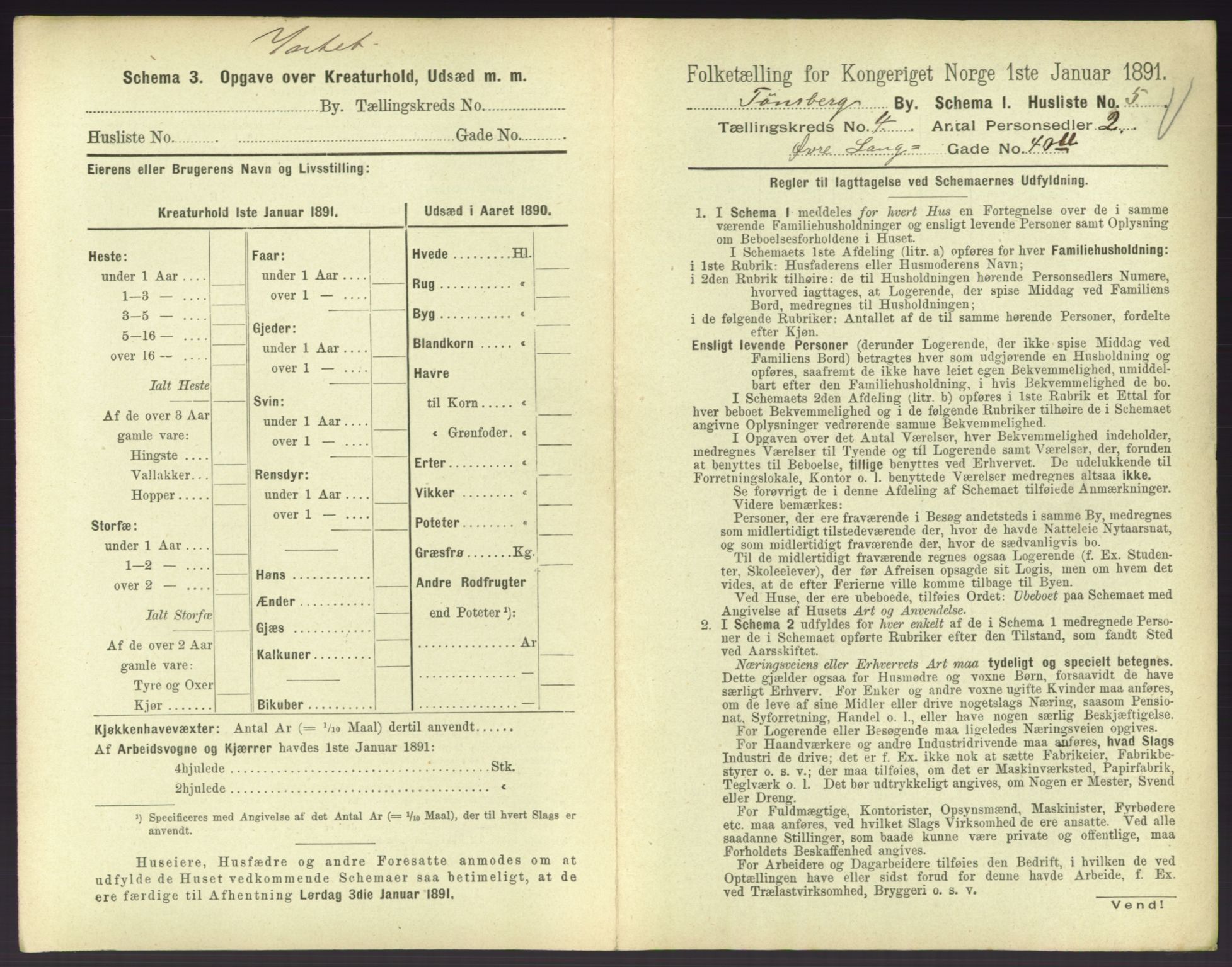 RA, 1891 census for 0705 Tønsberg, 1891, p. 192