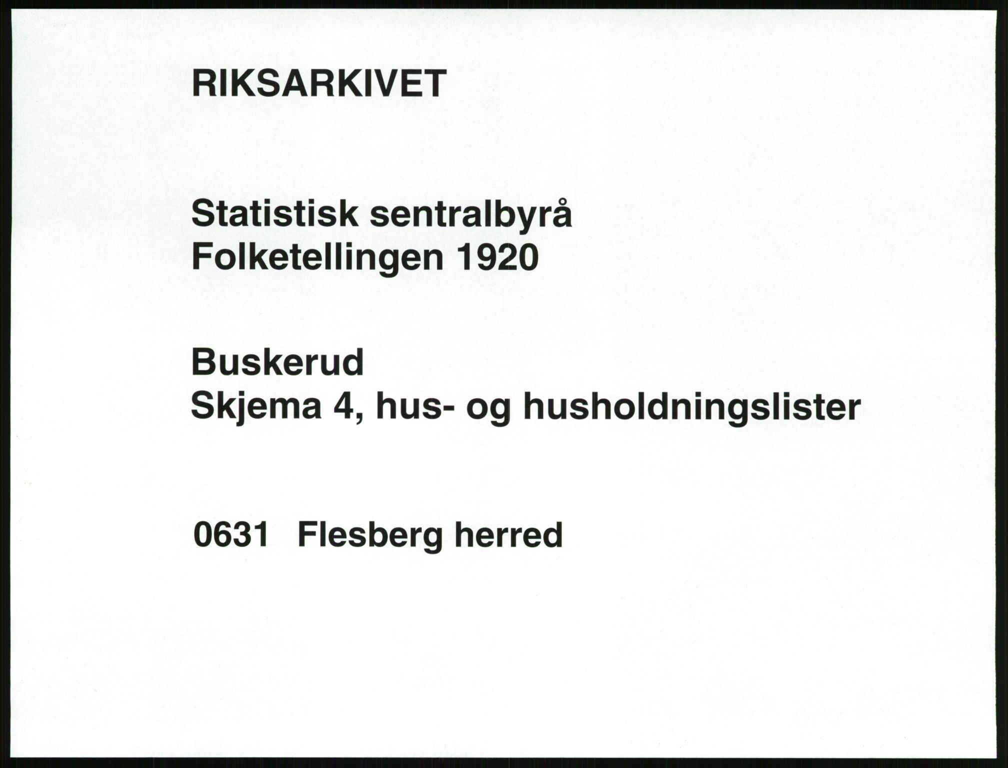 SAKO, 1920 census for Flesberg, 1920, p. 57