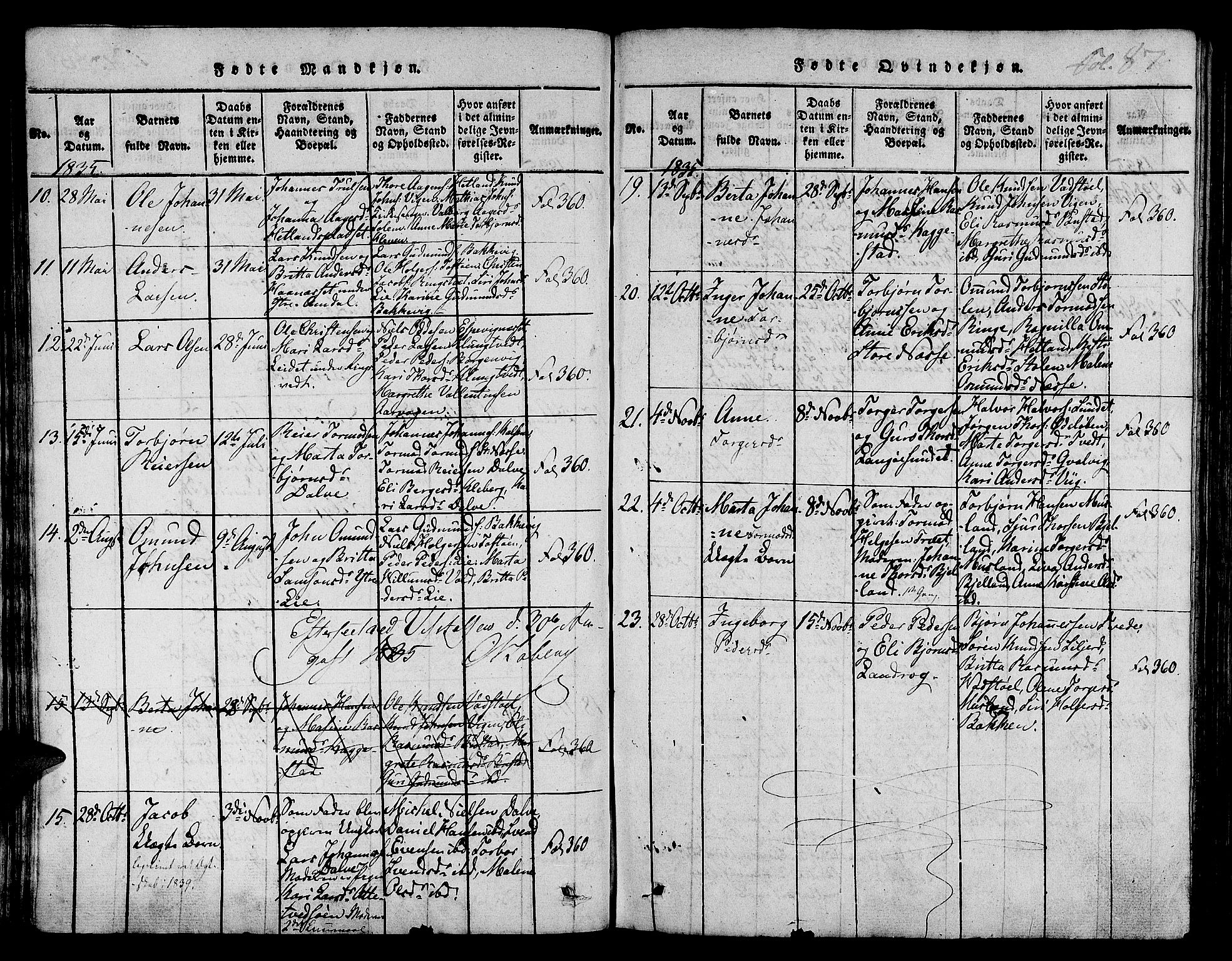 Nedstrand sokneprestkontor, AV/SAST-A-101841/01/IV: Parish register (official) no. A 6, 1816-1838, p. 87