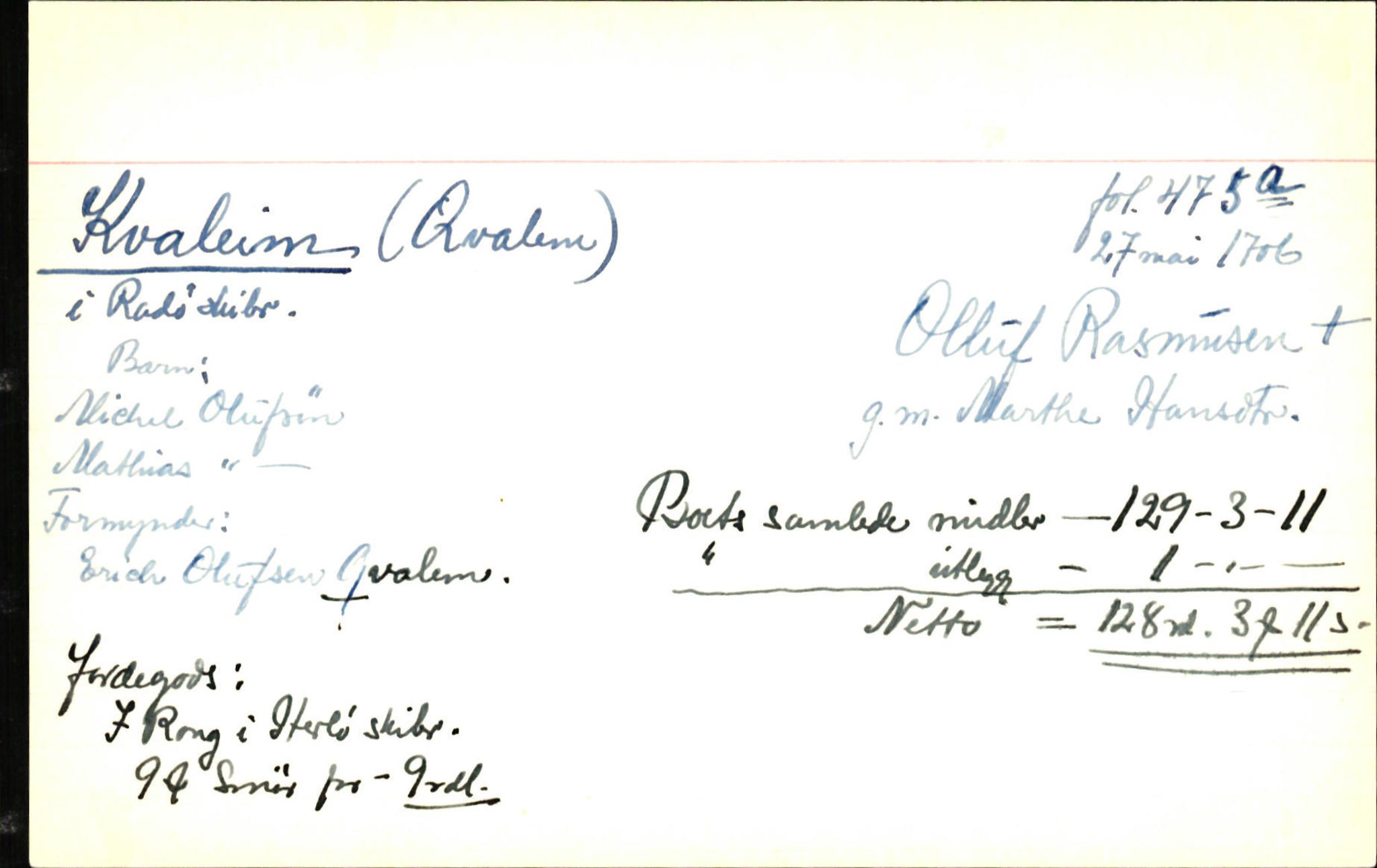 Skiftekort ved Statsarkivet i Bergen, SAB/SKIFTEKORT/001/L0001: Skifteprotokoll nr. 1-2 - test test, 1702-1716, p. 533