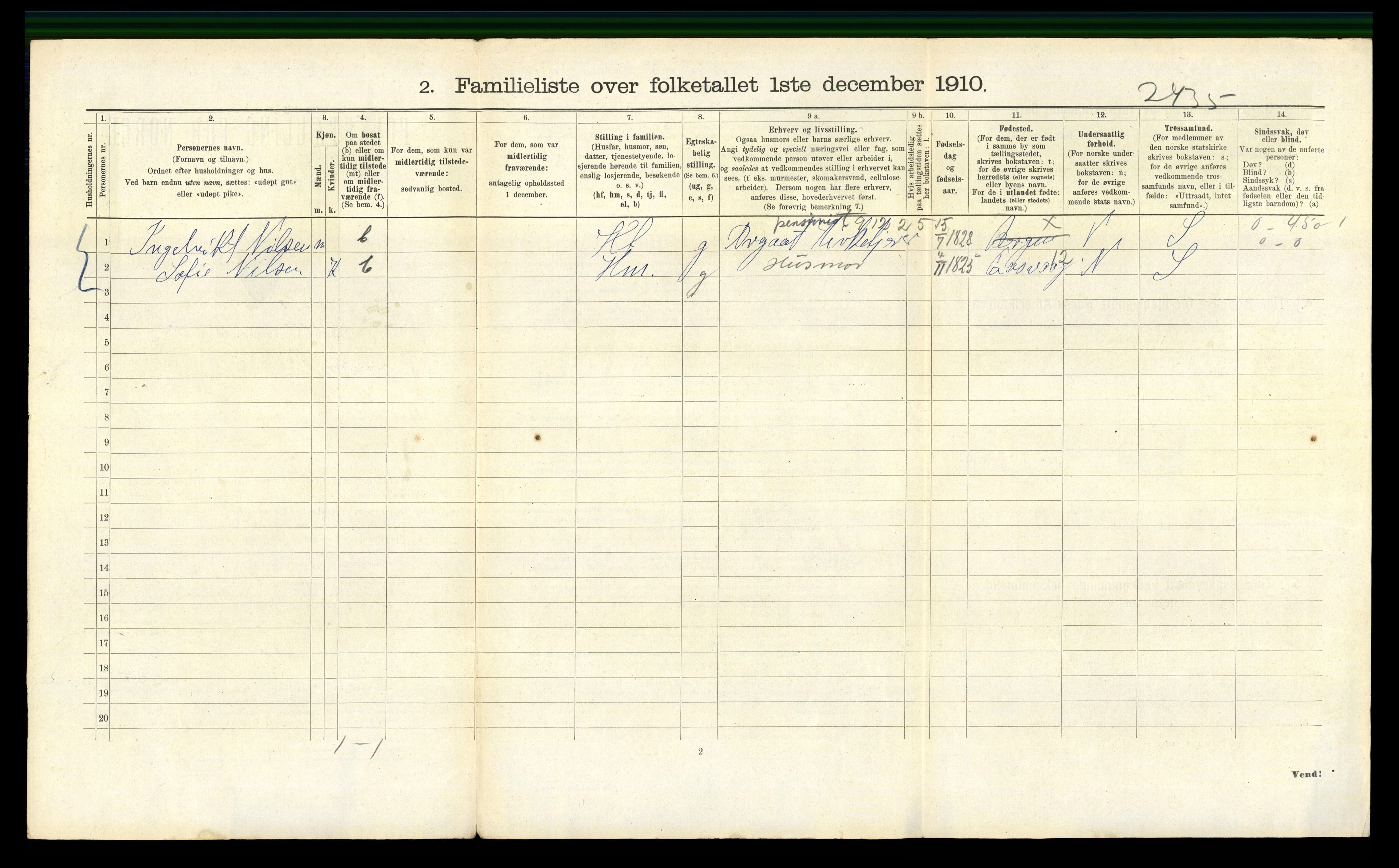 RA, 1910 census for Bergen, 1910, p. 28726