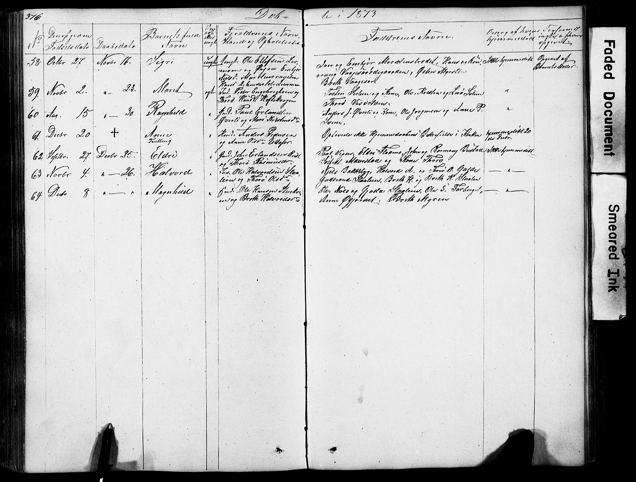 Lom prestekontor, AV/SAH-PREST-070/L/L0012: Parish register (copy) no. 12, 1845-1873, p. 376-377