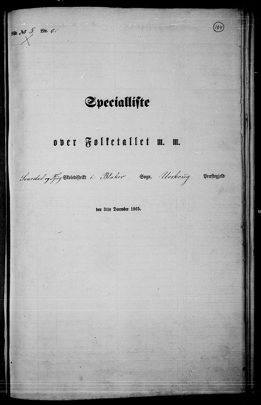 RA, 1865 census for Aurskog, 1865, p. 168