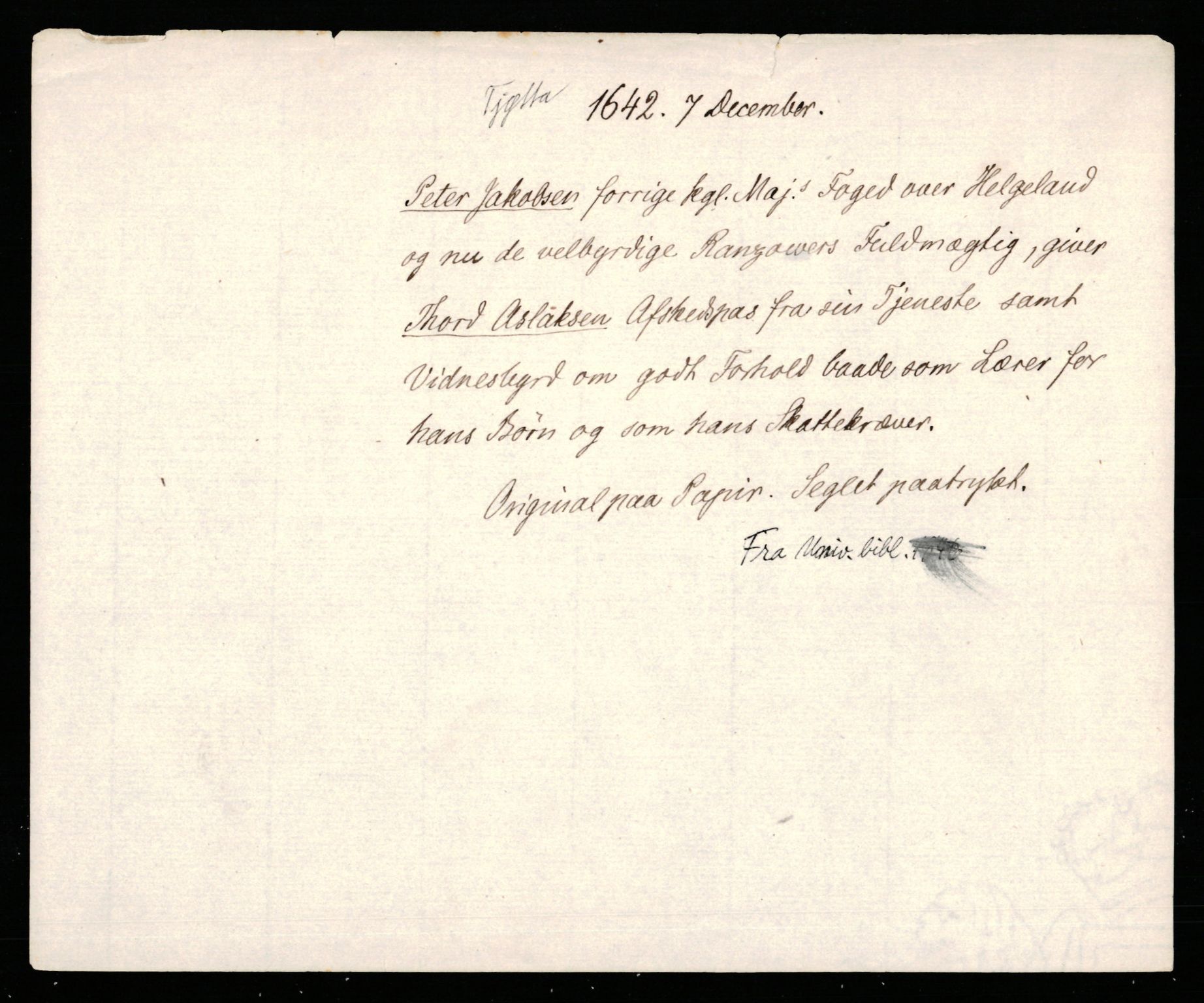 Riksarkivets diplomsamling, AV/RA-EA-5965/F35/F35b/L0008: Riksarkivets diplomer, seddelregister, 1635-1646, p. 535