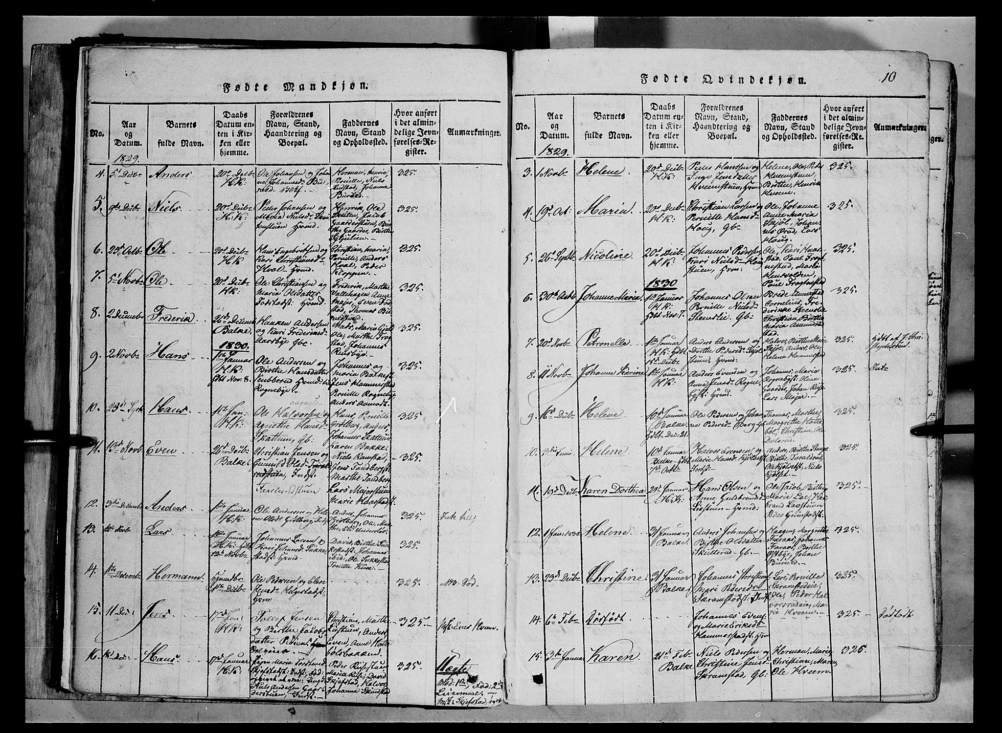 Østre Toten prestekontor, SAH/PREST-104/H/Ha/Haa/L0001: Parish register (official) no. 1, 1828-1839, p. 10
