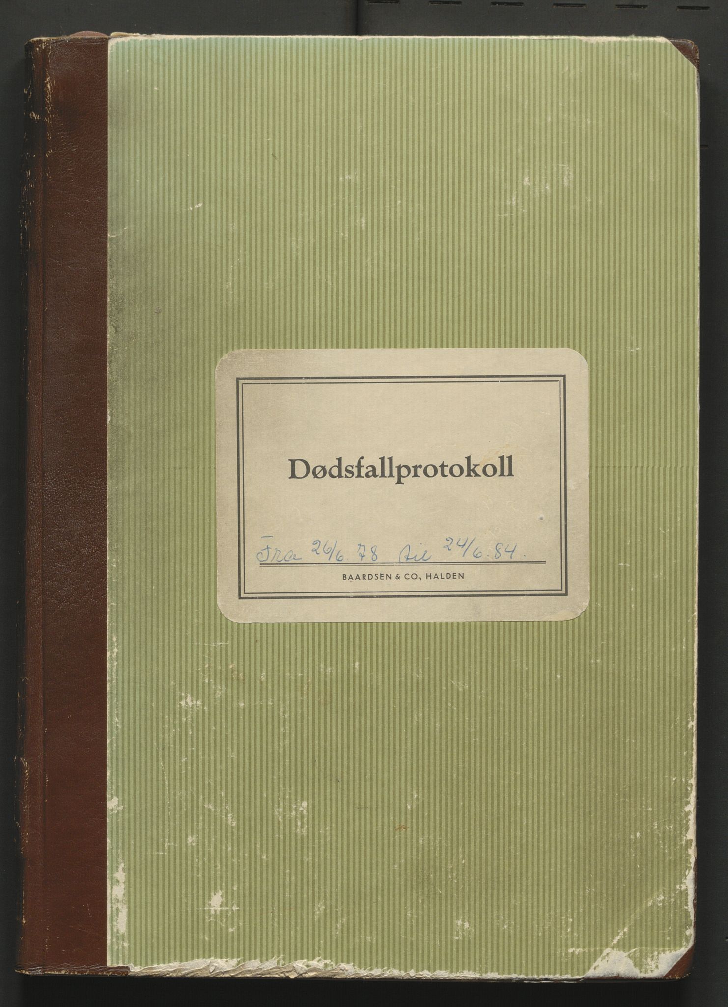 Klepp lensmannskontor, AV/SAST-A-100163/Gga/L0003: Dødsfallsprotokoller, 1973-1986