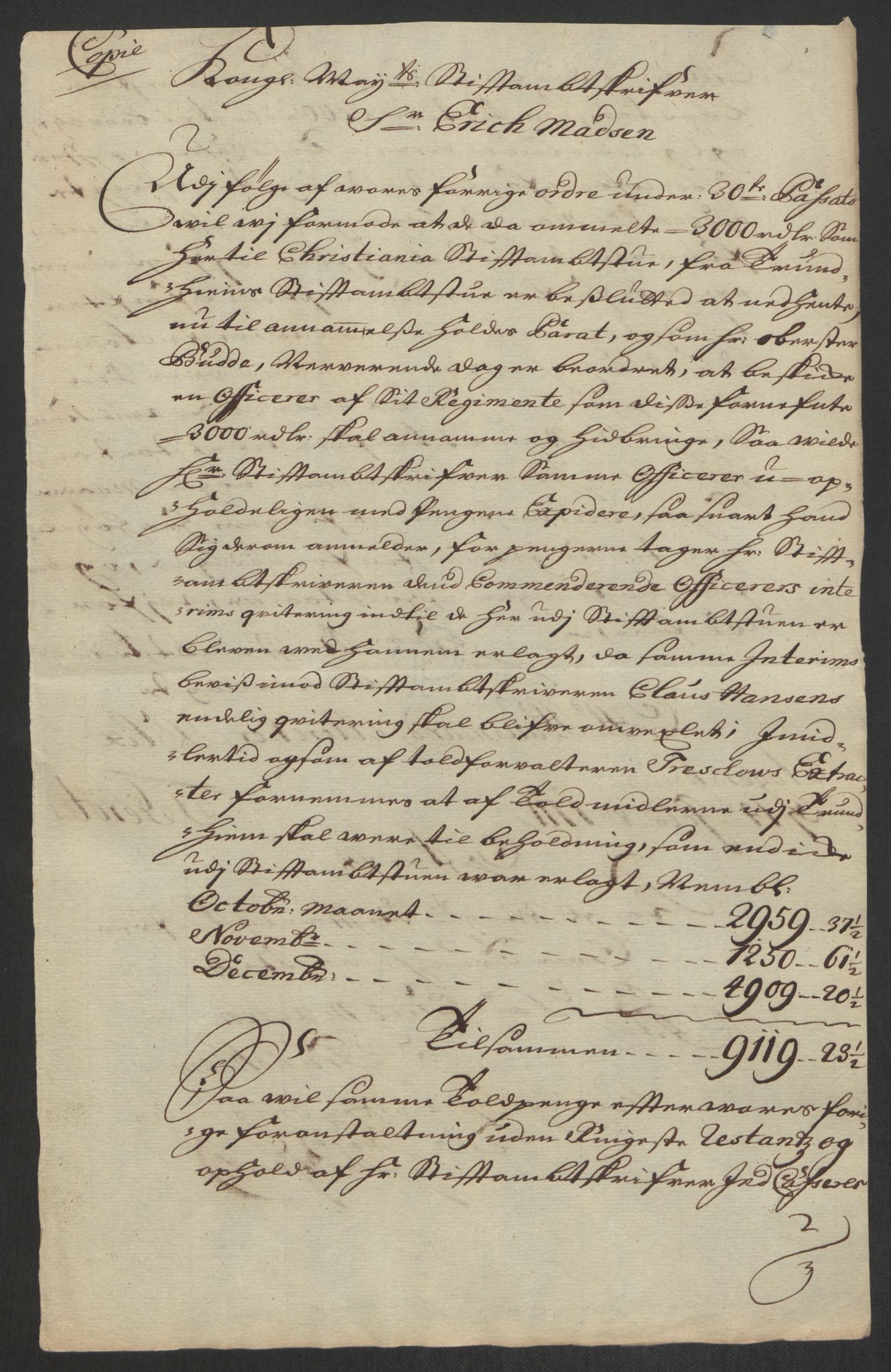 Rentekammeret inntil 1814, Reviderte regnskaper, Byregnskaper, RA/EA-4066/R/Rs/L0507: [S3] Kontribusjonsregnskap, 1699-1711, p. 453