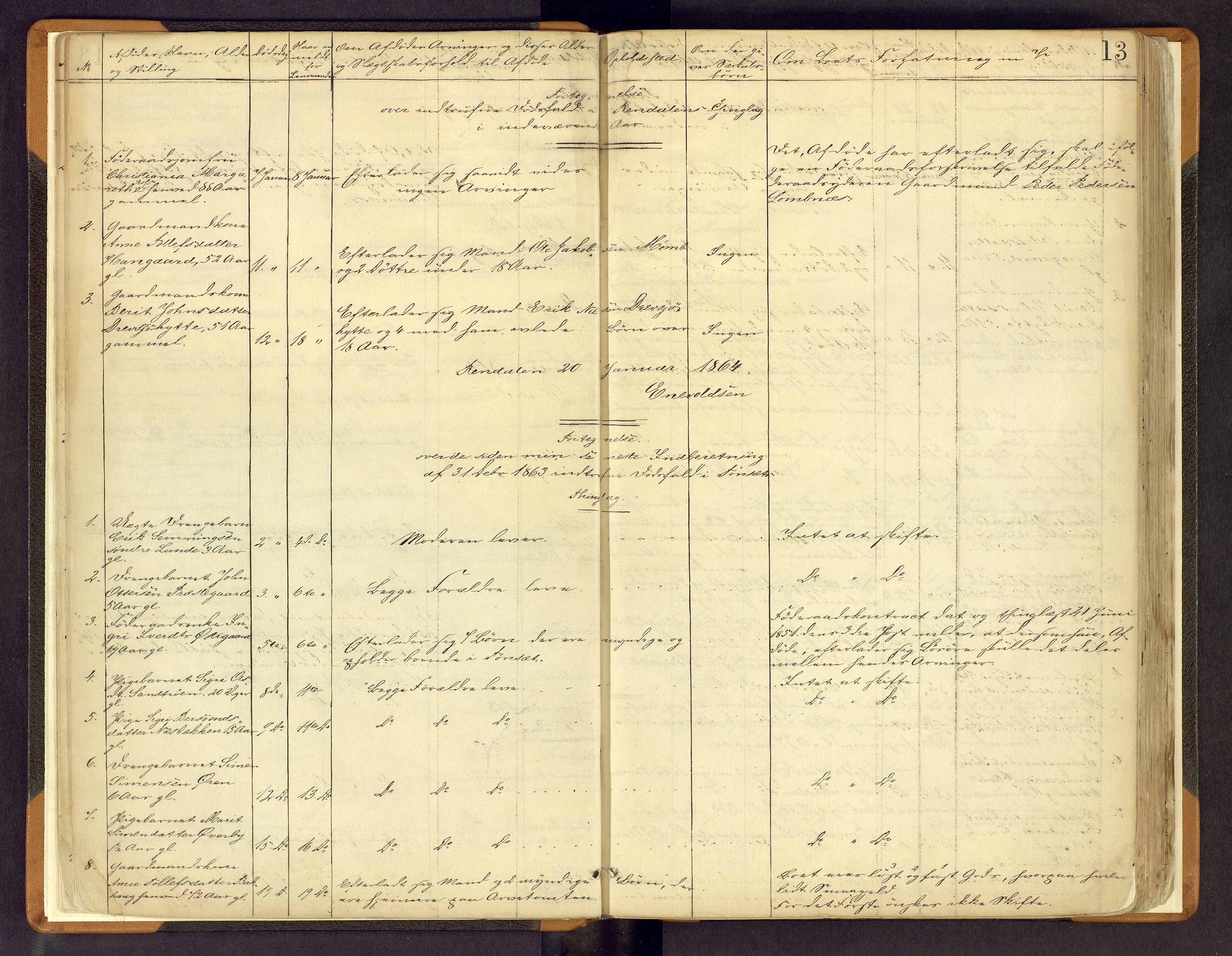 Nord-Østerdal tingrett, AV/SAH-TING-020/H/Hi/L0002/0002: Forskjellig vedrørende tinglysing / Korrigering av grunnboka hvor hjemmelshaver mangler, er død m.v., 1863-1875, p. 13