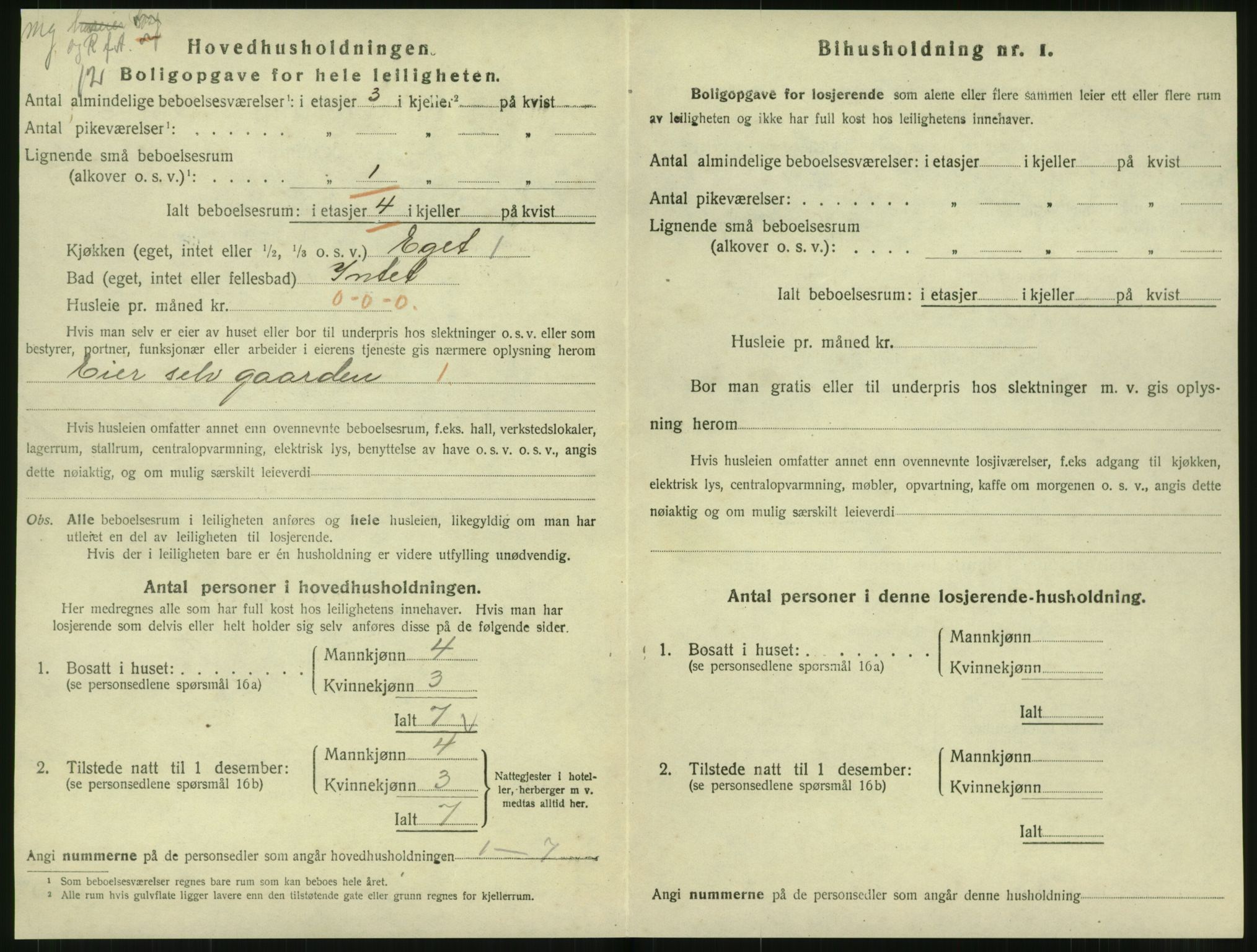 SAT, 1920 census for Levanger town, 1920, p. 663