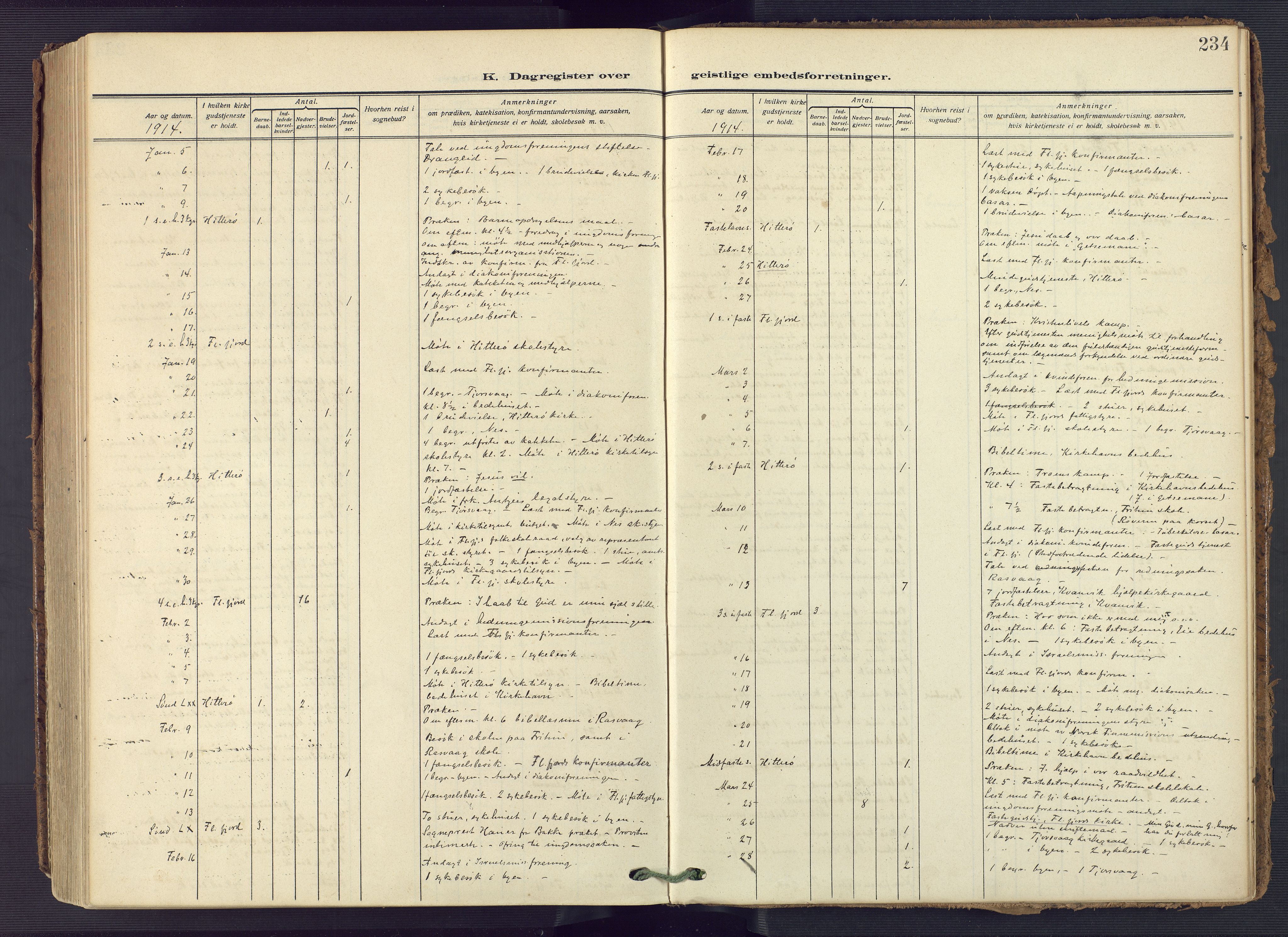 Flekkefjord sokneprestkontor, AV/SAK-1111-0012/F/Fa/Fac/L0010: Parish register (official) no. A 10, 1910-1927, p. 234