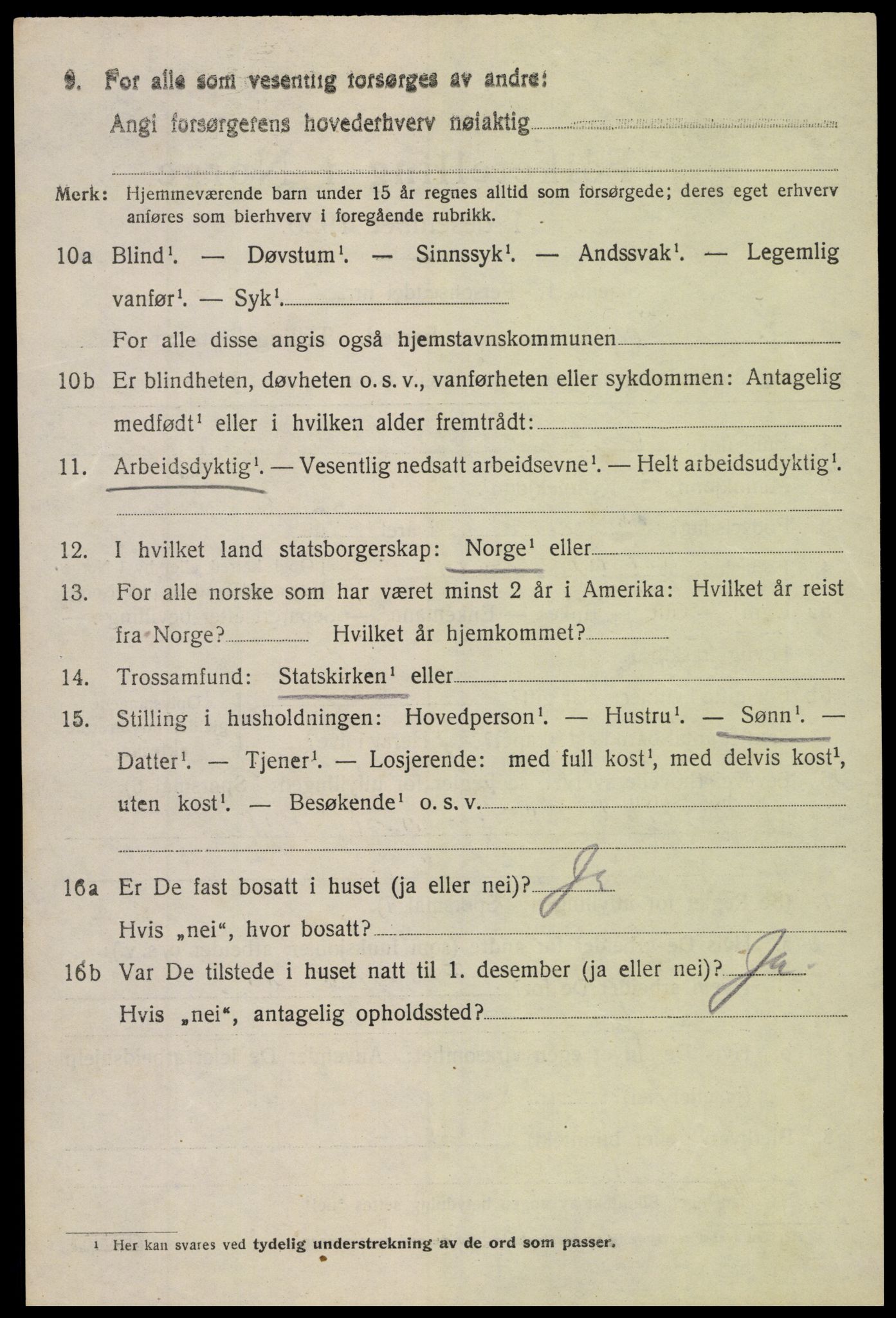 SAH, 1920 census for Nord-Aurdal, 1920, p. 5565