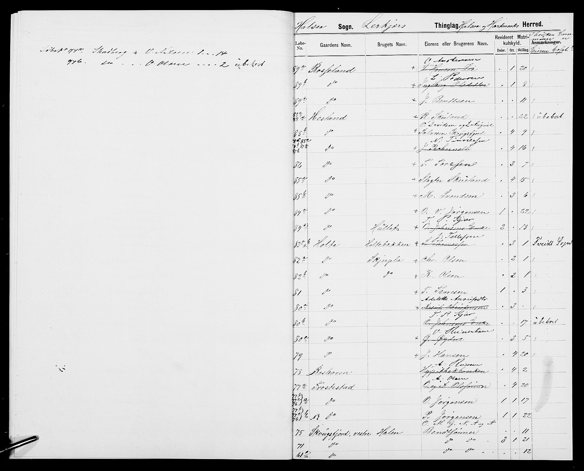SAK, 1875 census for 1019L Mandal/Halse og Harkmark, 1875, p. 26
