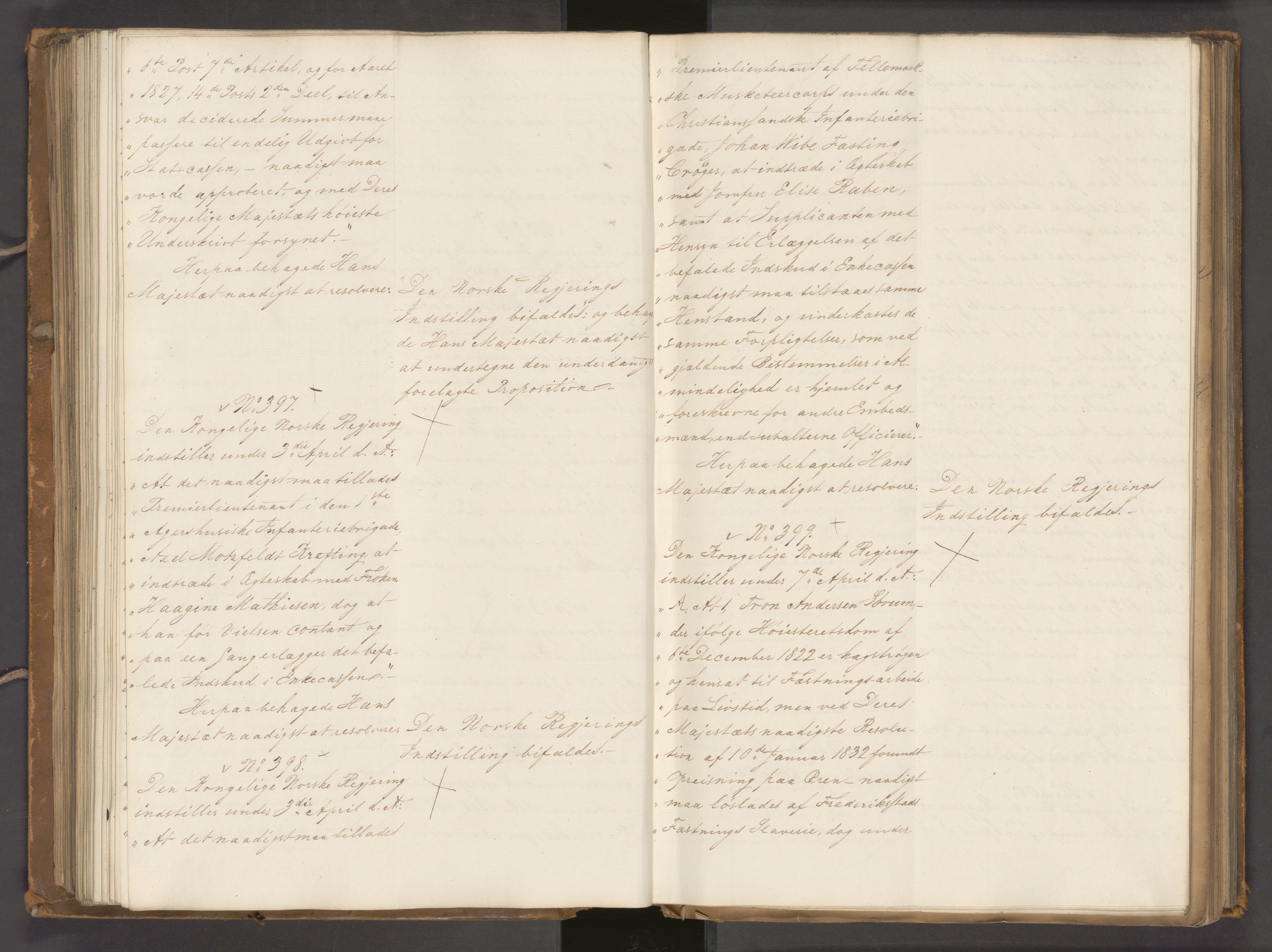 Statsrådssekretariatet, AV/RA-S-1001/A/Ab/L0040: Kgl. res. nr. 1-568, 1. halvår, 1835