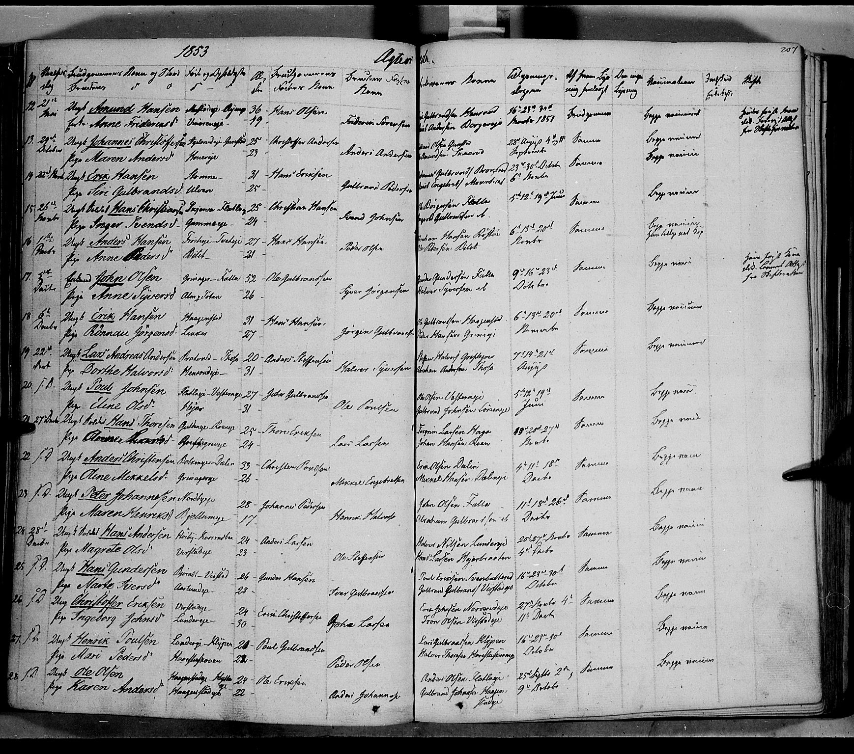 Jevnaker prestekontor, AV/SAH-PREST-116/H/Ha/Haa/L0006: Parish register (official) no. 6, 1837-1857, p. 207