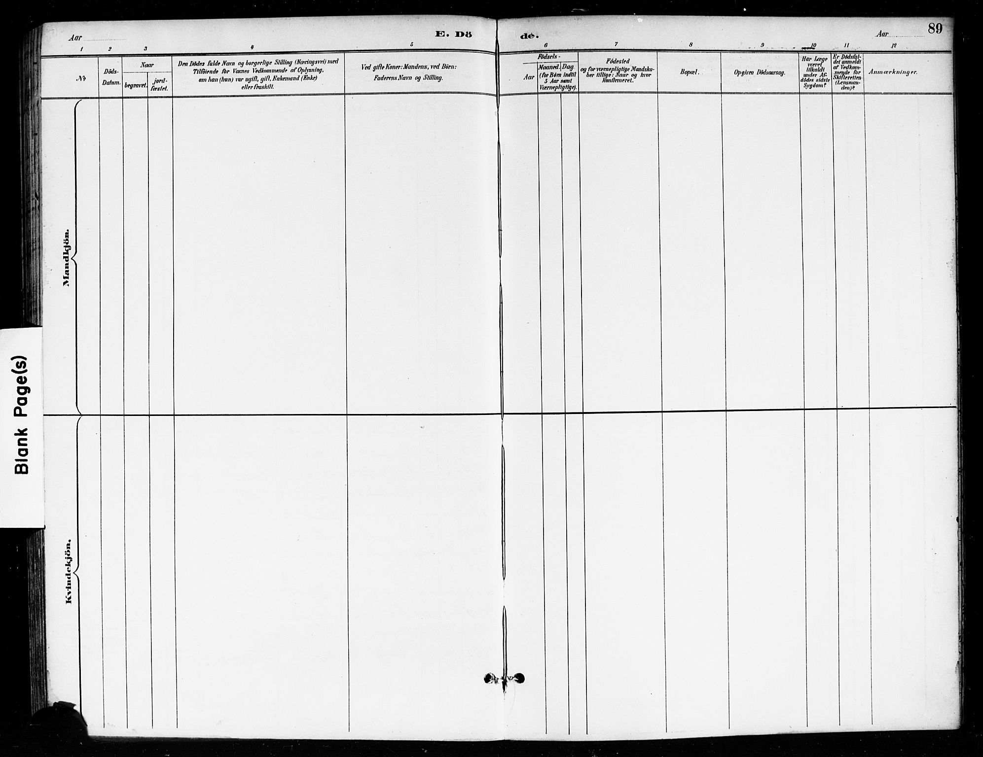 Skiptvet prestekontor Kirkebøker, AV/SAO-A-20009/F/Fa/L0010: Parish register (official) no. 10, 1890-1900, p. 89