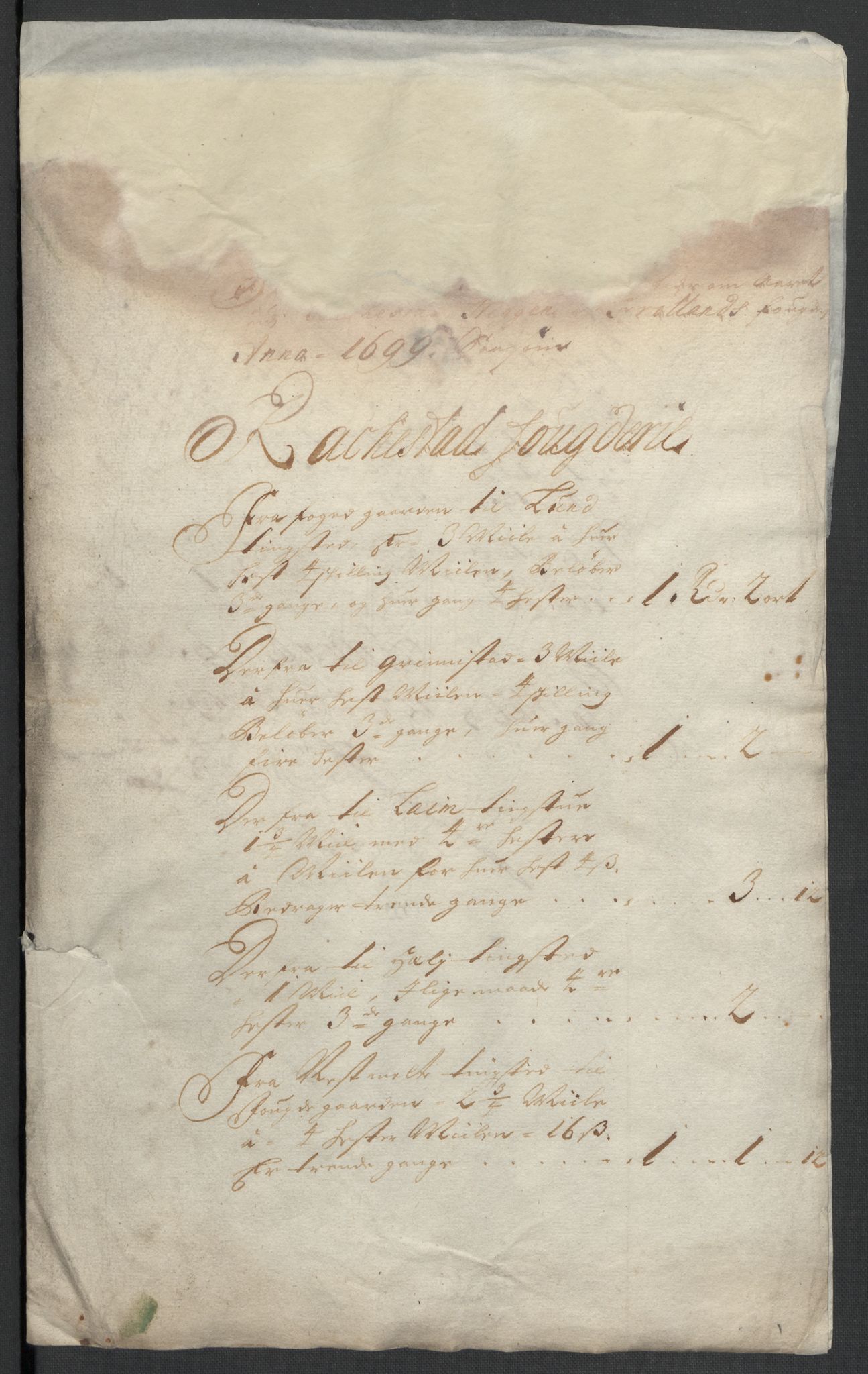 Rentekammeret inntil 1814, Reviderte regnskaper, Fogderegnskap, AV/RA-EA-4092/R07/L0289: Fogderegnskap Rakkestad, Heggen og Frøland, 1699, p. 382