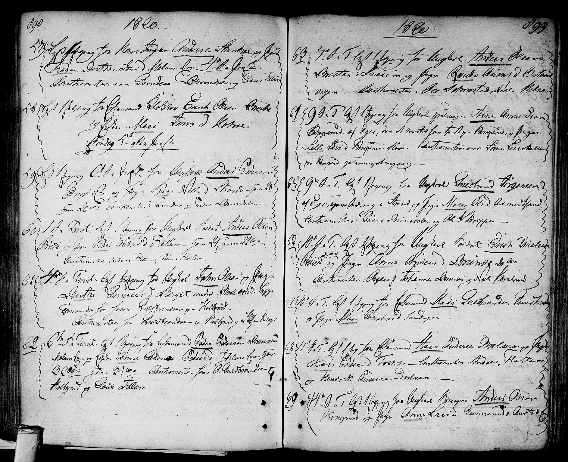 Modum kirkebøker, AV/SAKO-A-234/F/Fa/L0003: Parish register (official) no. 3, 1783-1819, p. 898-899