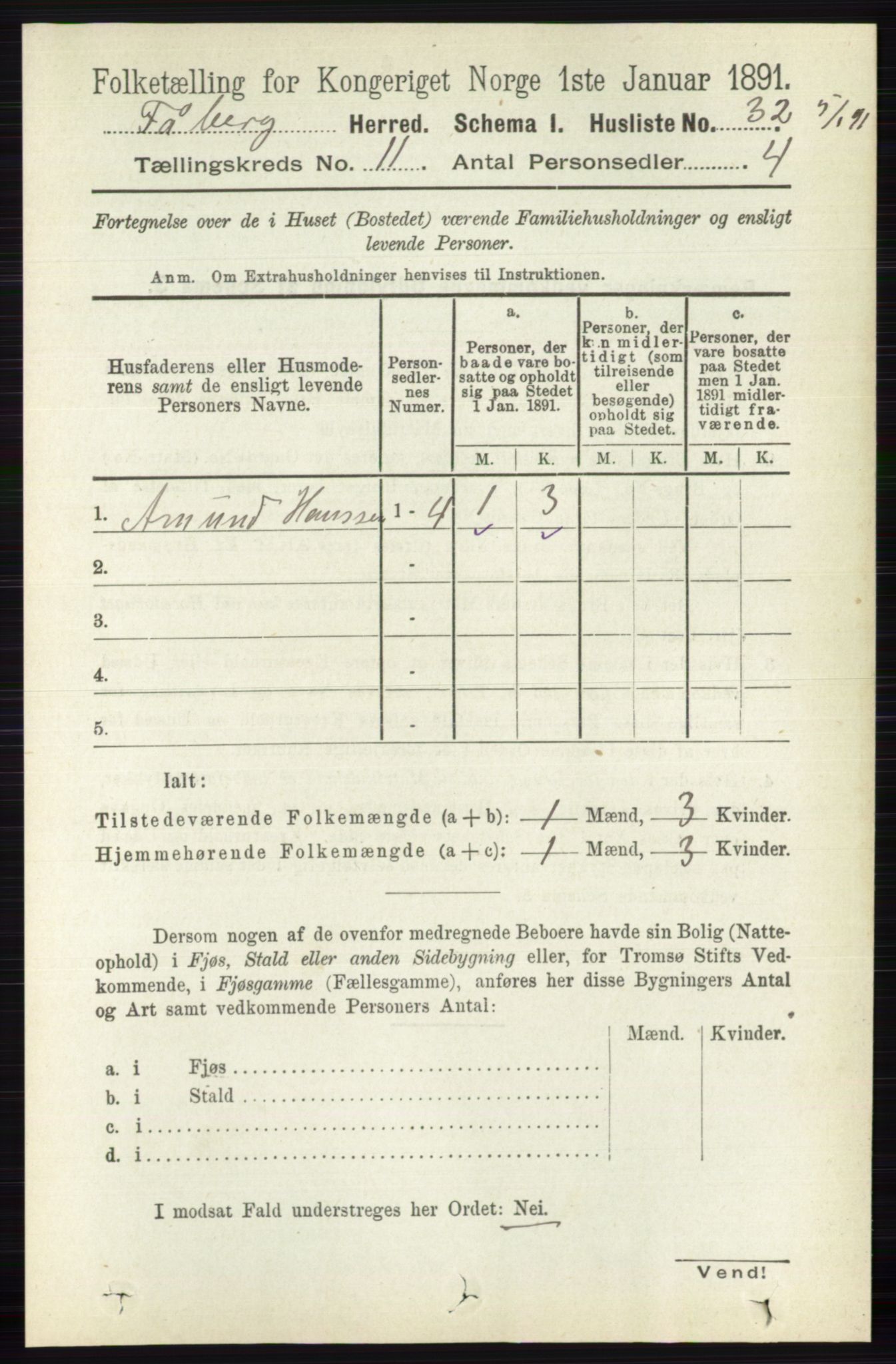 RA, 1891 census for 0524 Fåberg, 1891, p. 4480