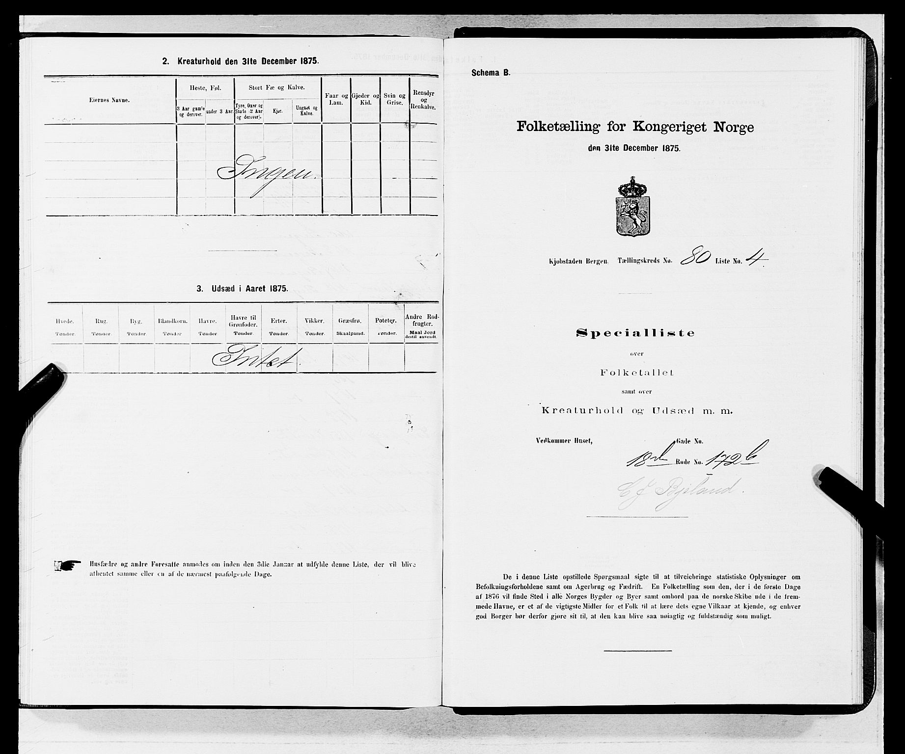 SAB, 1875 census for 1301 Bergen, 1875, p. 4290