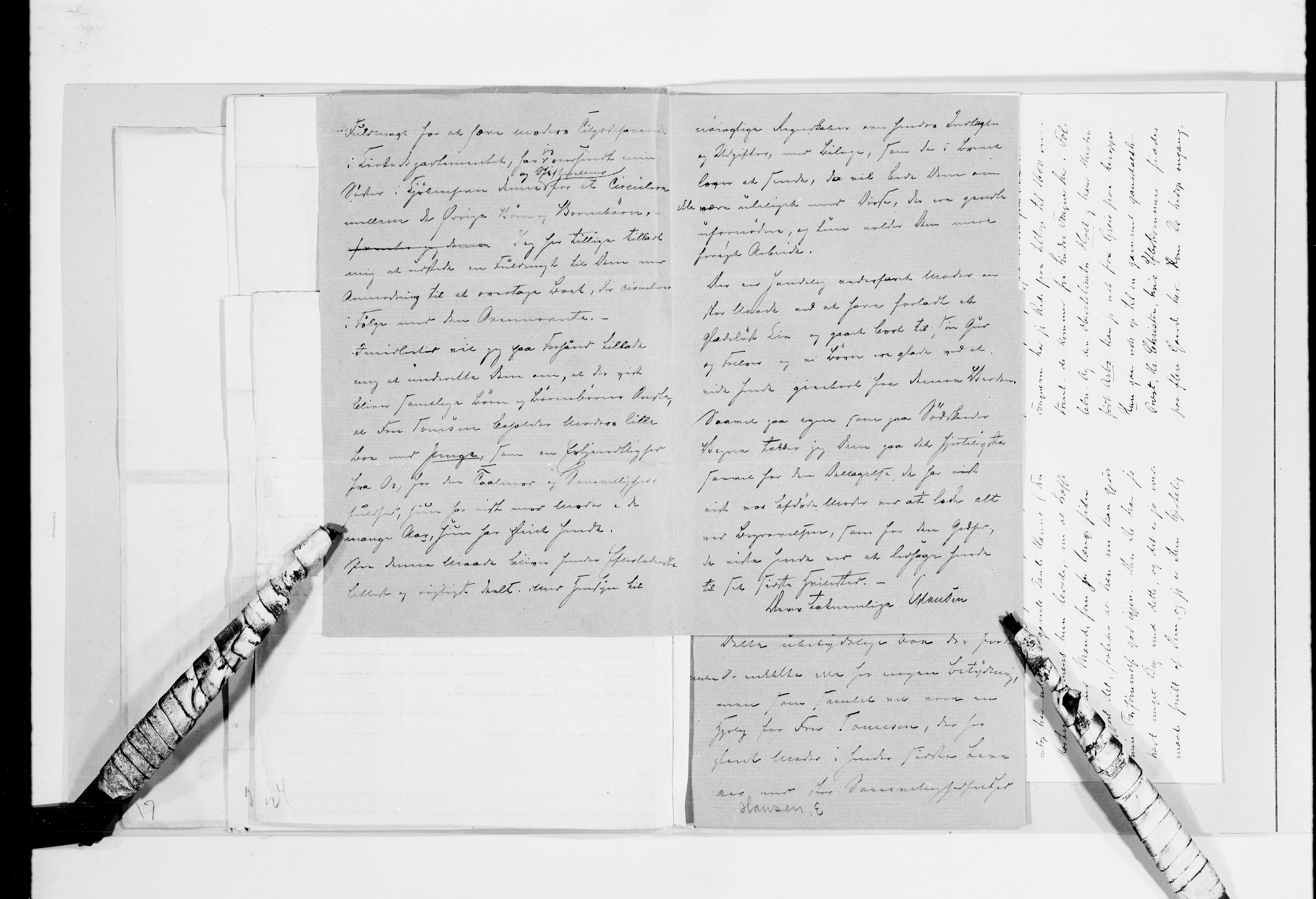 Lassens samlinger, AV/RA-PA-0051/G/L0098: Alfabetisk ordnede brev til Wilhelm Lassen: Hagemann - Jørgensen, 1815-1907, p. 38