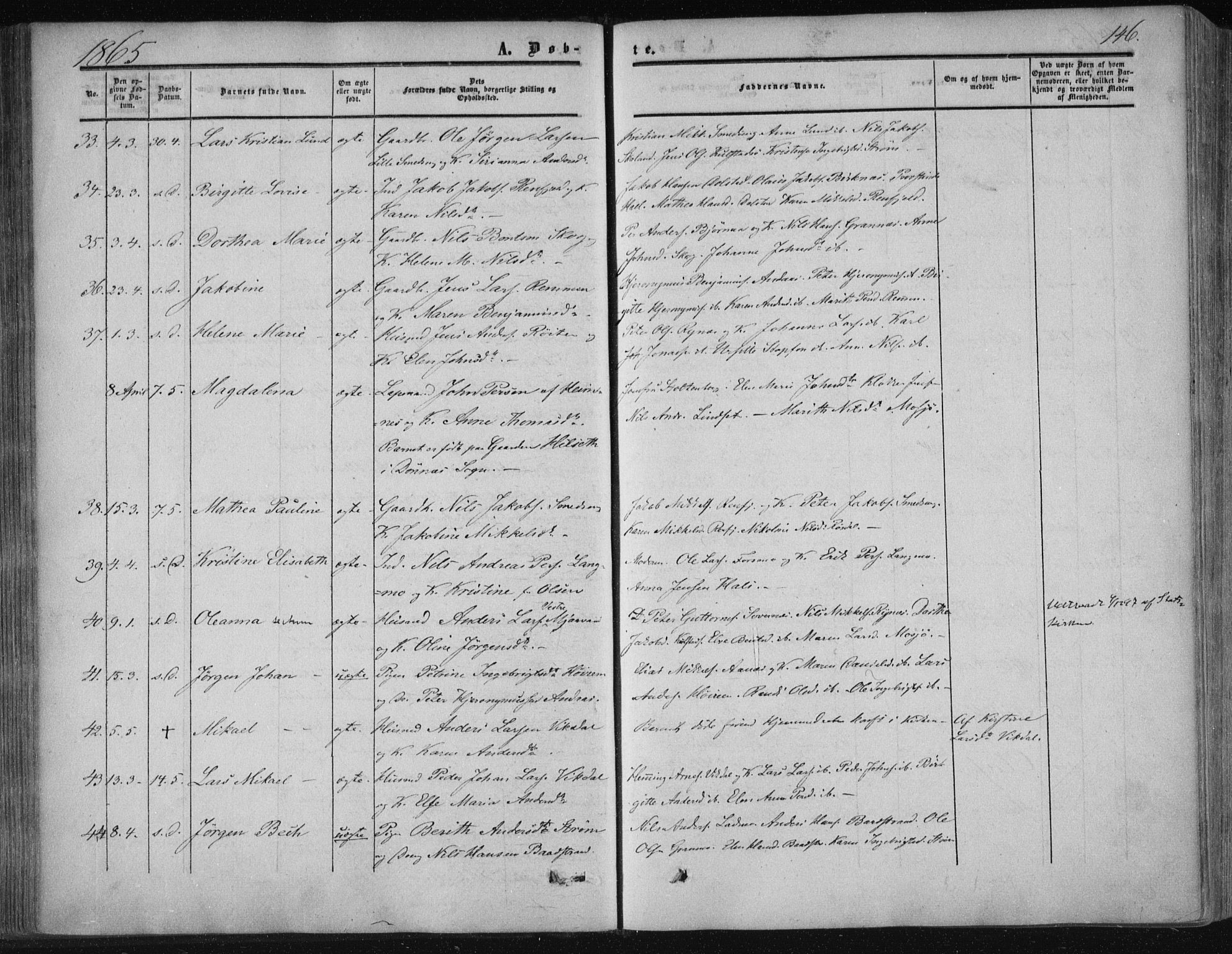 Ministerialprotokoller, klokkerbøker og fødselsregistre - Nordland, SAT/A-1459/820/L0293: Parish register (official) no. 820A14, 1855-1865, p. 146