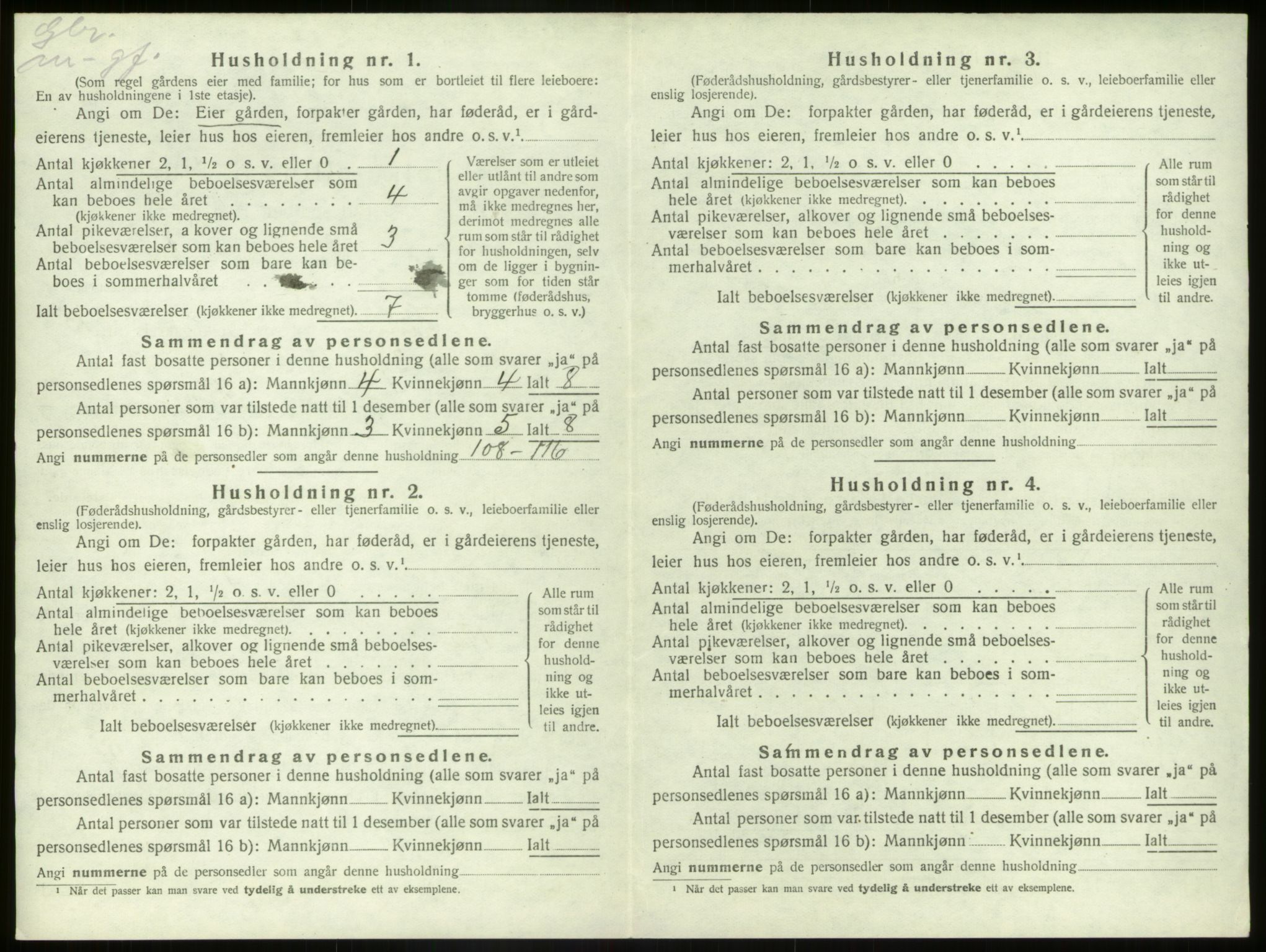 SAB, 1920 census for Kinn, 1920, p. 687