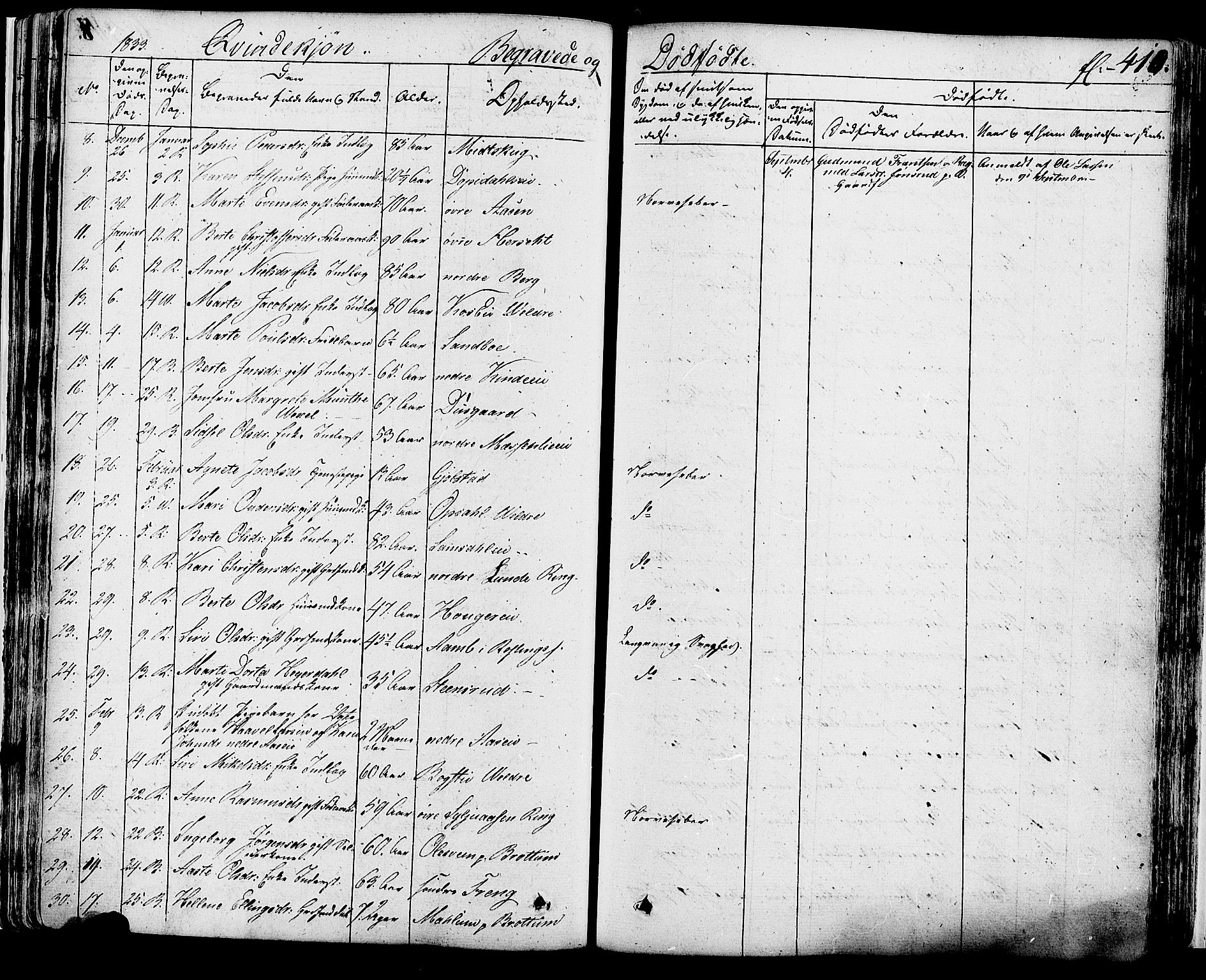 Ringsaker prestekontor, AV/SAH-PREST-014/K/Ka/L0007: Parish register (official) no. 7B, 1826-1837, p. 418