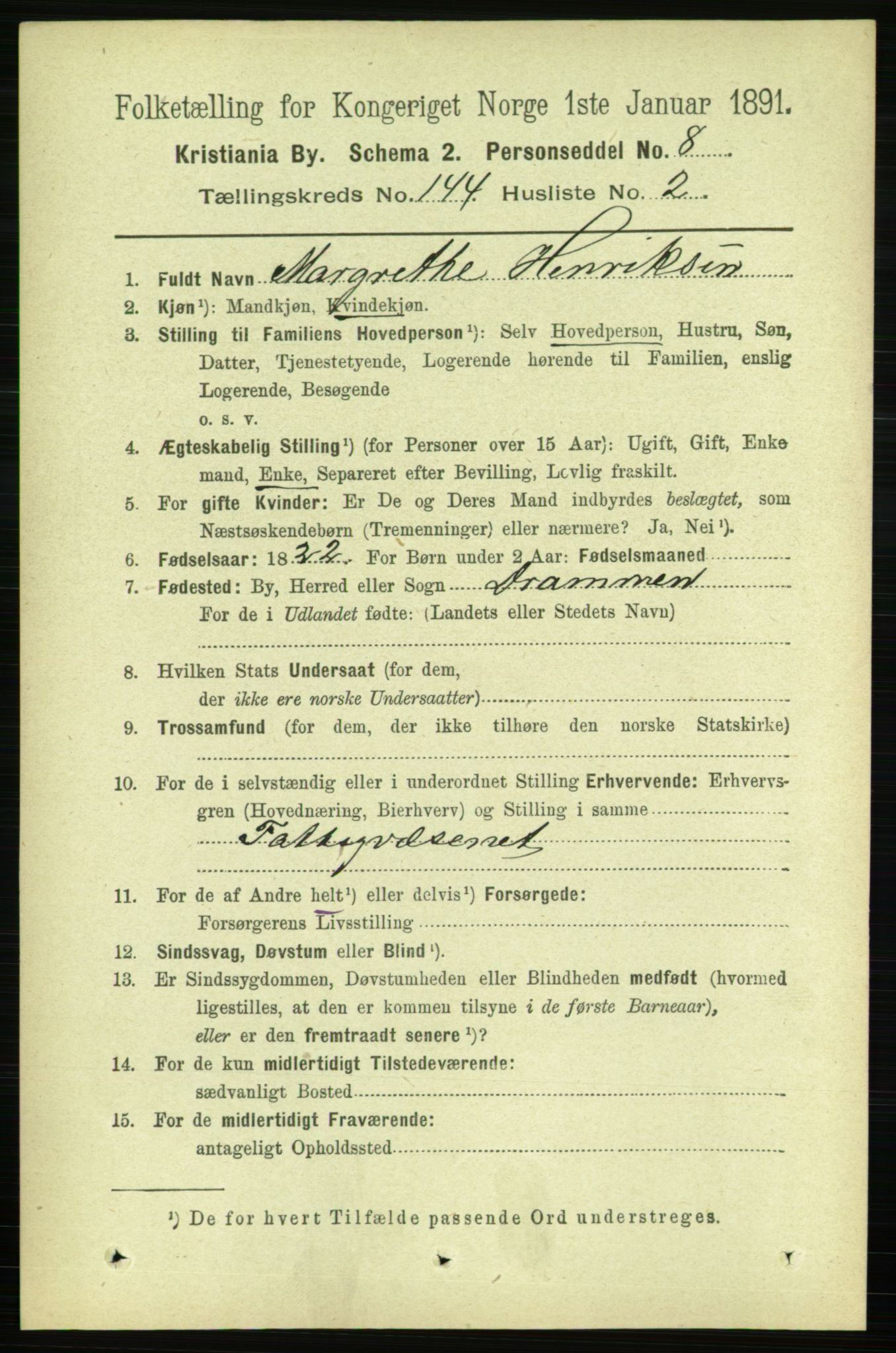 RA, 1891 census for 0301 Kristiania, 1891, p. 79042