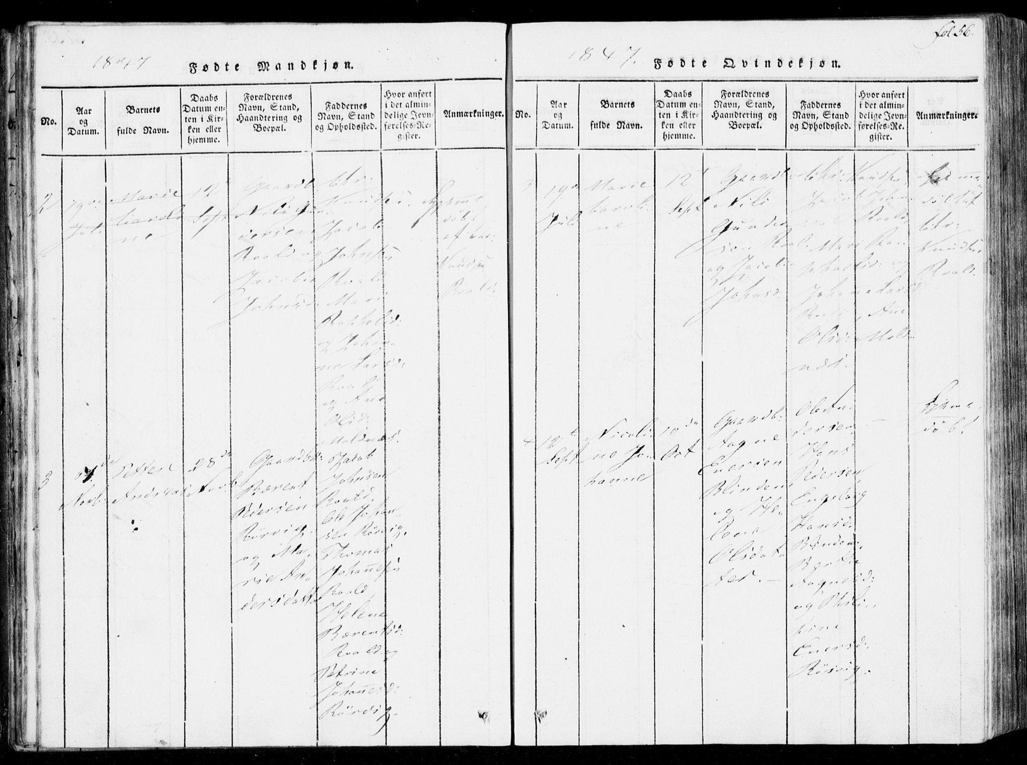 Ministerialprotokoller, klokkerbøker og fødselsregistre - Møre og Romsdal, SAT/A-1454/537/L0517: Parish register (official) no. 537A01, 1818-1862, p. 56