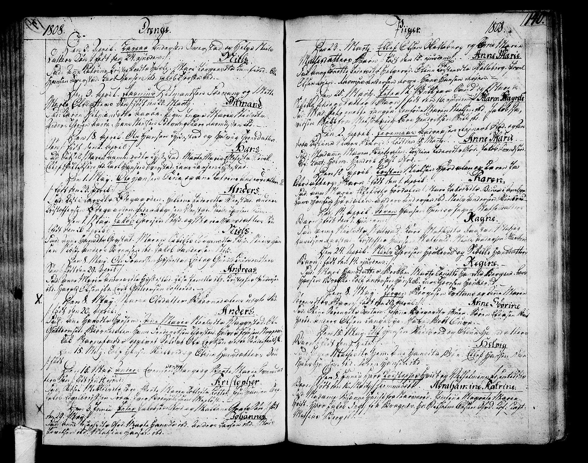 Sandar kirkebøker, SAKO/A-243/F/Fa/L0003: Parish register (official) no. 3, 1789-1814, p. 140