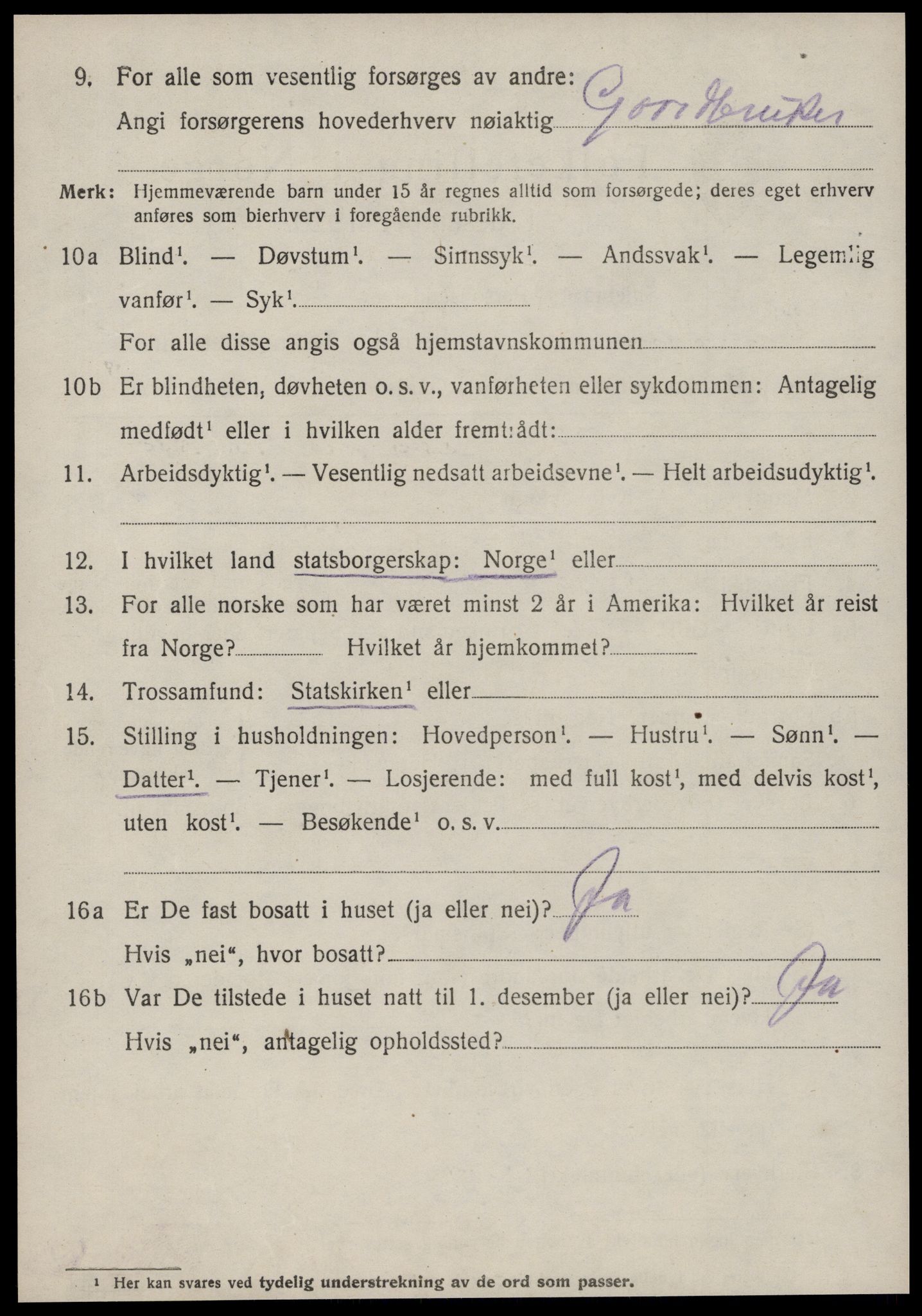 SAT, 1920 census for Vanylven, 1920, p. 4082