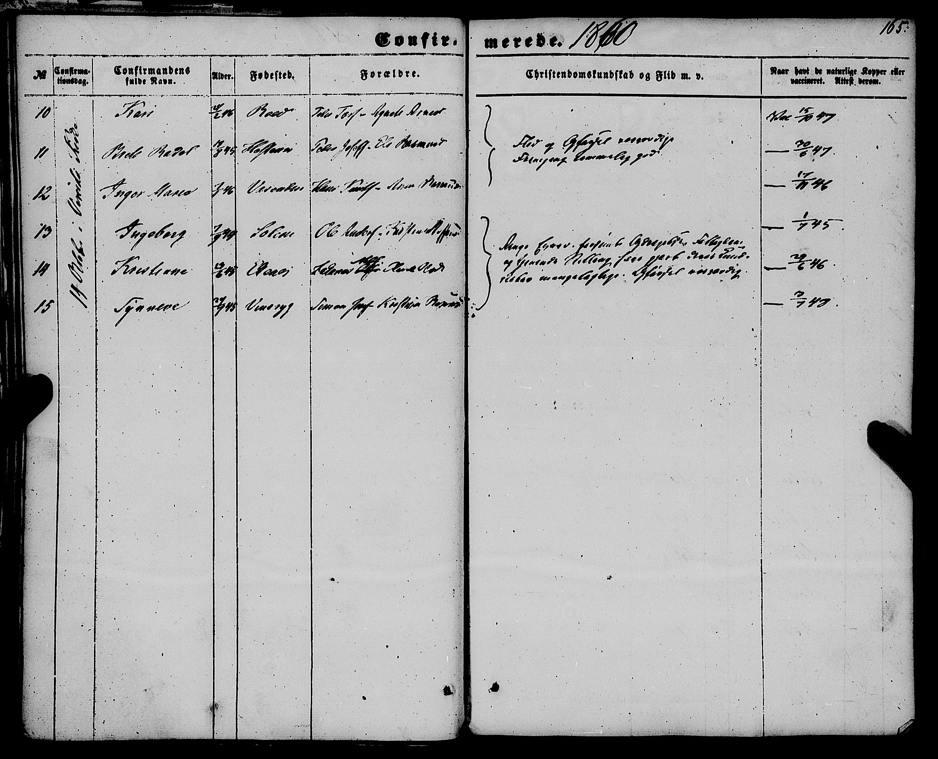 Gloppen sokneprestembete, AV/SAB-A-80101/H/Haa/Haaa/L0009: Parish register (official) no. A 9, 1855-1870, p. 165