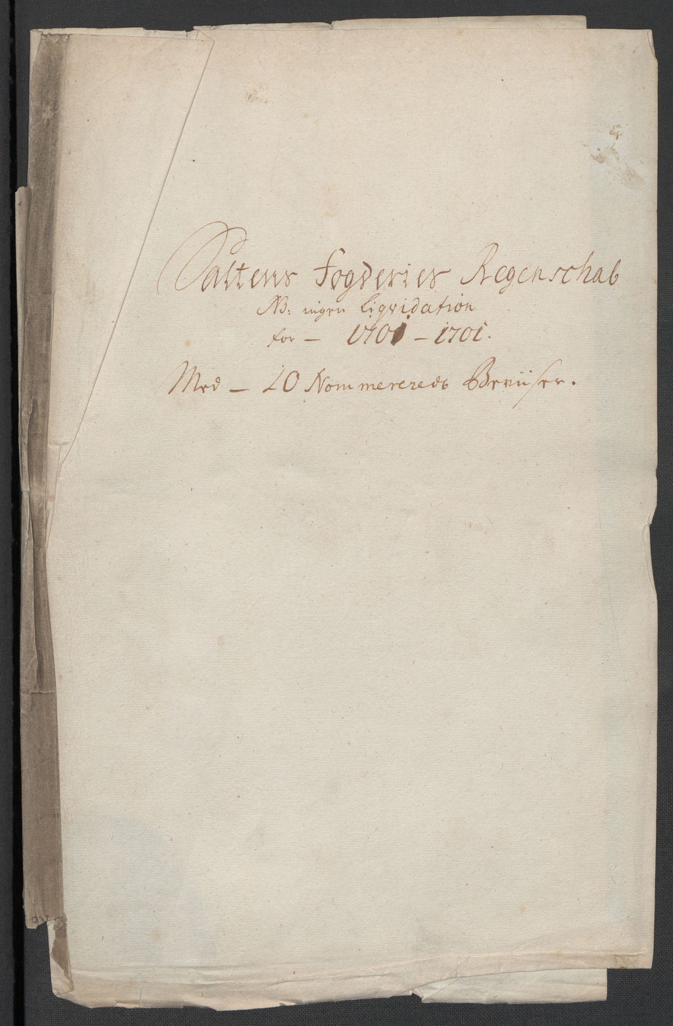 Rentekammeret inntil 1814, Reviderte regnskaper, Fogderegnskap, AV/RA-EA-4092/R66/L4580: Fogderegnskap Salten, 1701-1706, p. 5