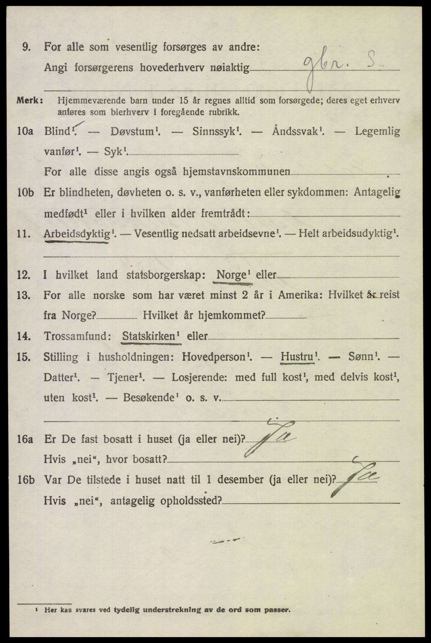 SAH, 1920 census for Folldal, 1920, p. 1450