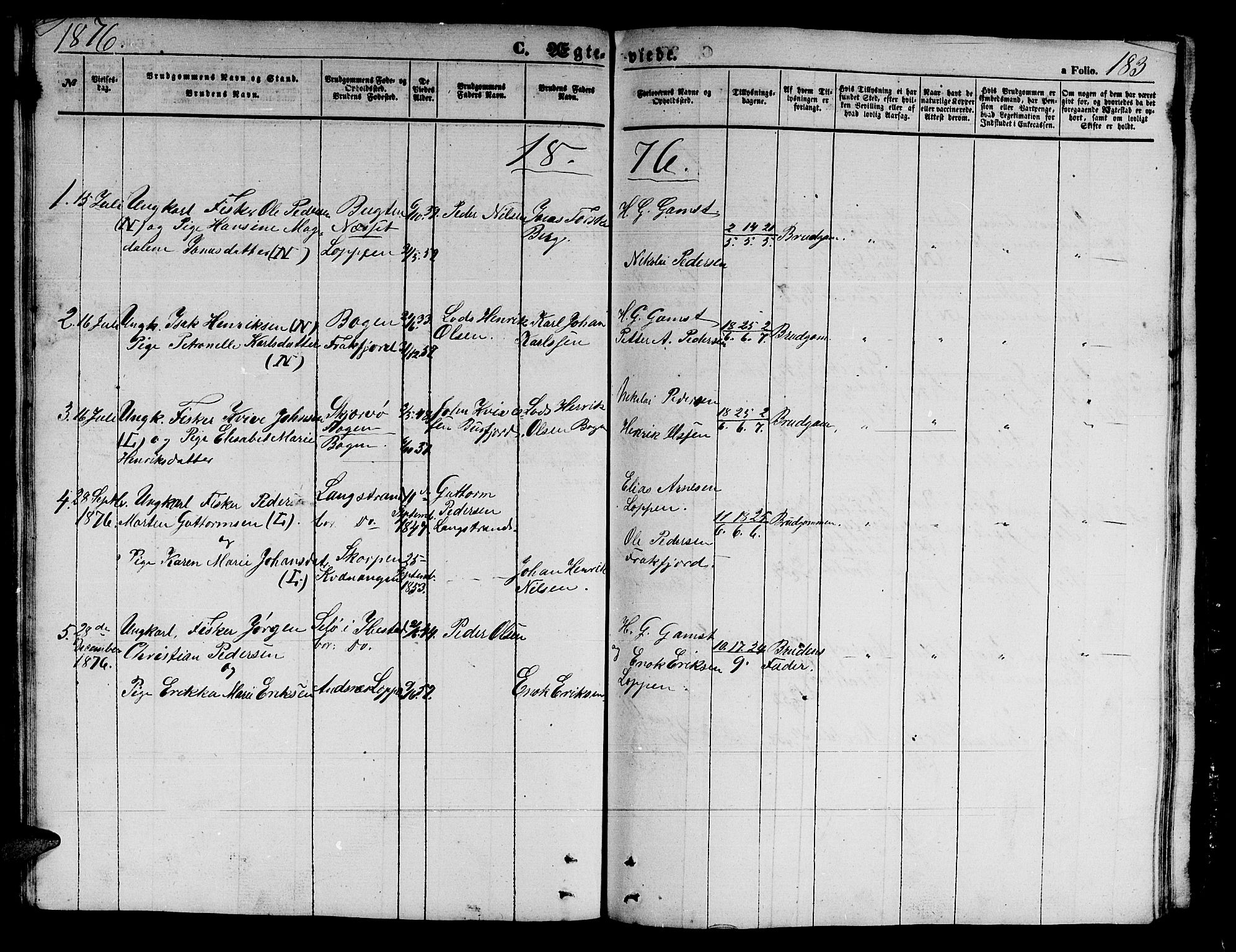 Loppa sokneprestkontor, SATØ/S-1339/H/Hb/L0002klokker: Parish register (copy) no. 2, 1850-1880, p. 183