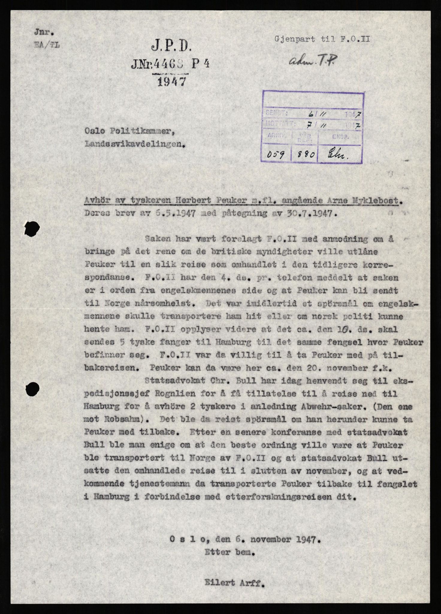 Forsvaret, Forsvarets overkommando II, AV/RA-RAFA-3915/D/Db/L0026: CI Questionaires. Tyske okkupasjonsstyrker i Norge. Tyskere., 1945-1946, p. 26