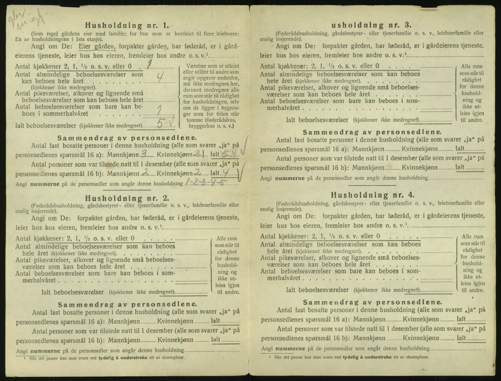 SAK, 1920 census for Øvrebø, 1920, p. 43