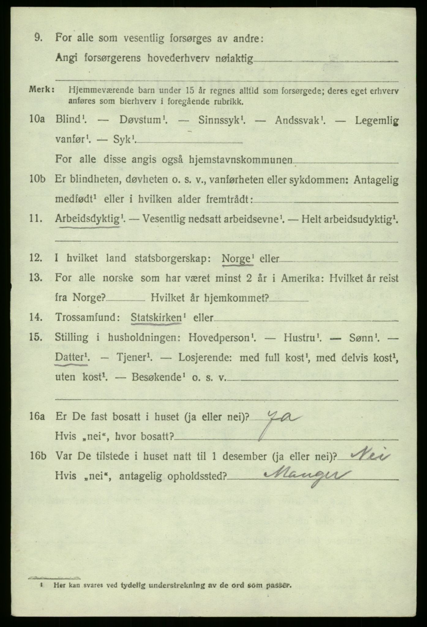 SAB, 1920 census for Manger, 1920, p. 1968