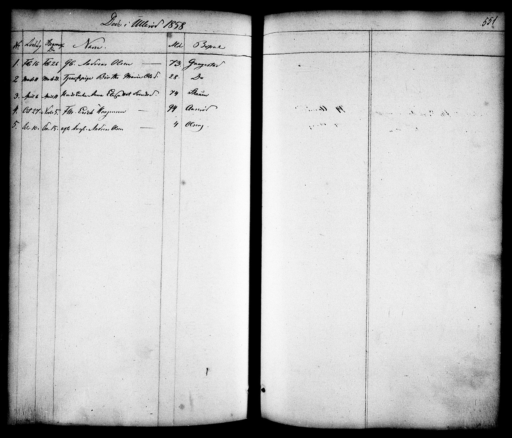 Skjeberg prestekontor Kirkebøker, AV/SAO-A-10923/F/Fa/L0006: Parish register (official) no. I 6, 1846-1858, p. 551