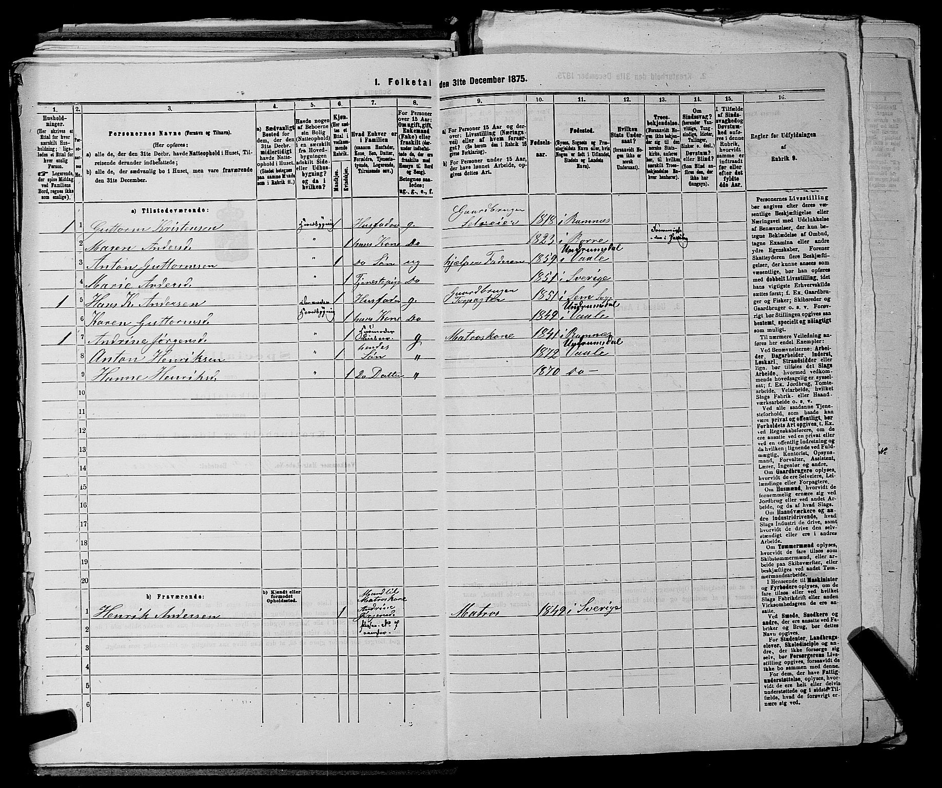 SAKO, 1875 census for 0716P Våle, 1875, p. 512