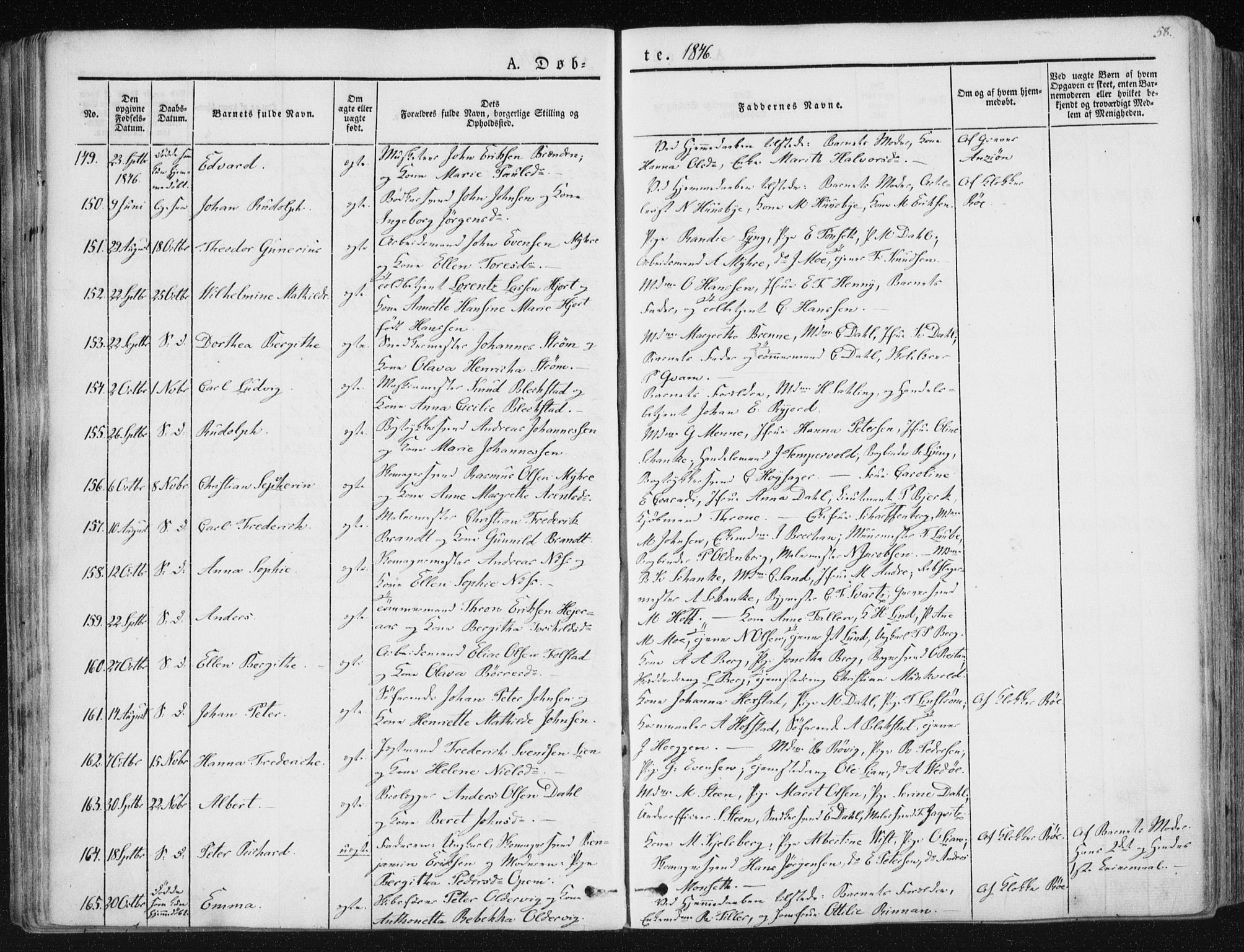 Ministerialprotokoller, klokkerbøker og fødselsregistre - Sør-Trøndelag, SAT/A-1456/602/L0110: Parish register (official) no. 602A08, 1840-1854, p. 58