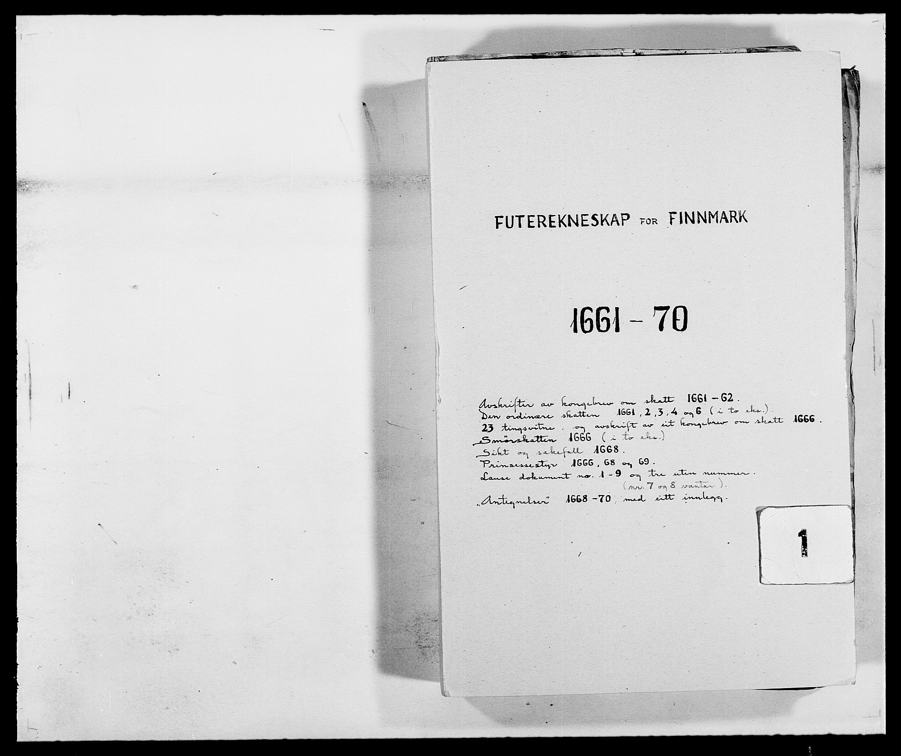 Rentekammeret inntil 1814, Reviderte regnskaper, Fogderegnskap, RA/EA-4092/R69/L4849: Fogderegnskap Finnmark/Vardøhus, 1661-1679, p. 1