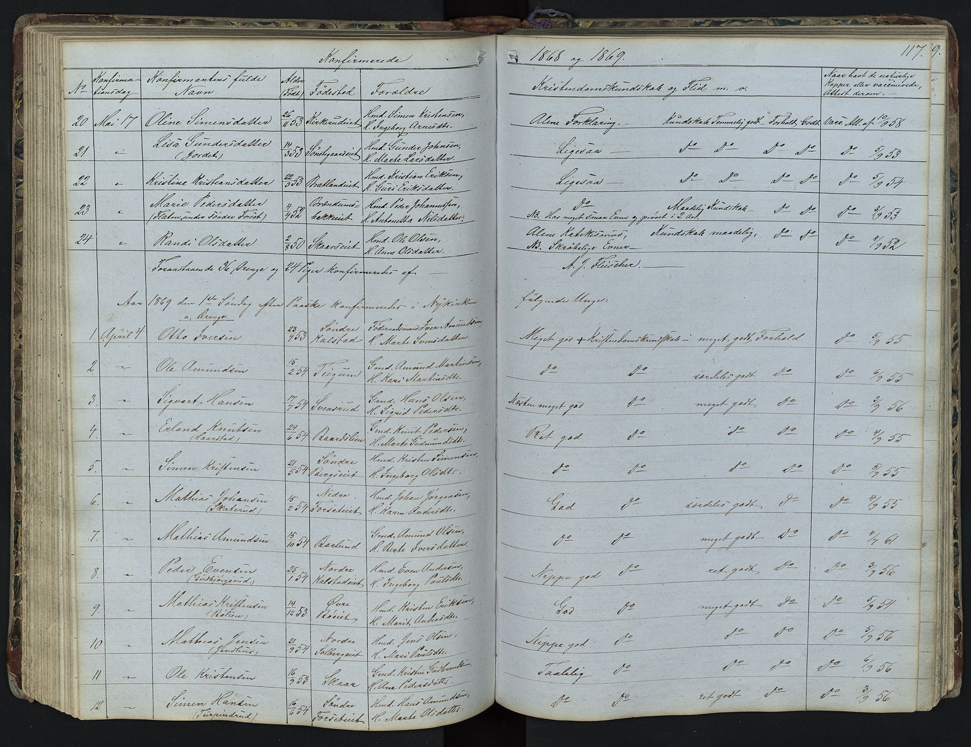 Vestre Gausdal prestekontor, SAH/PREST-094/H/Ha/Hab/L0001: Parish register (copy) no. 1, 1867-1895, p. 117