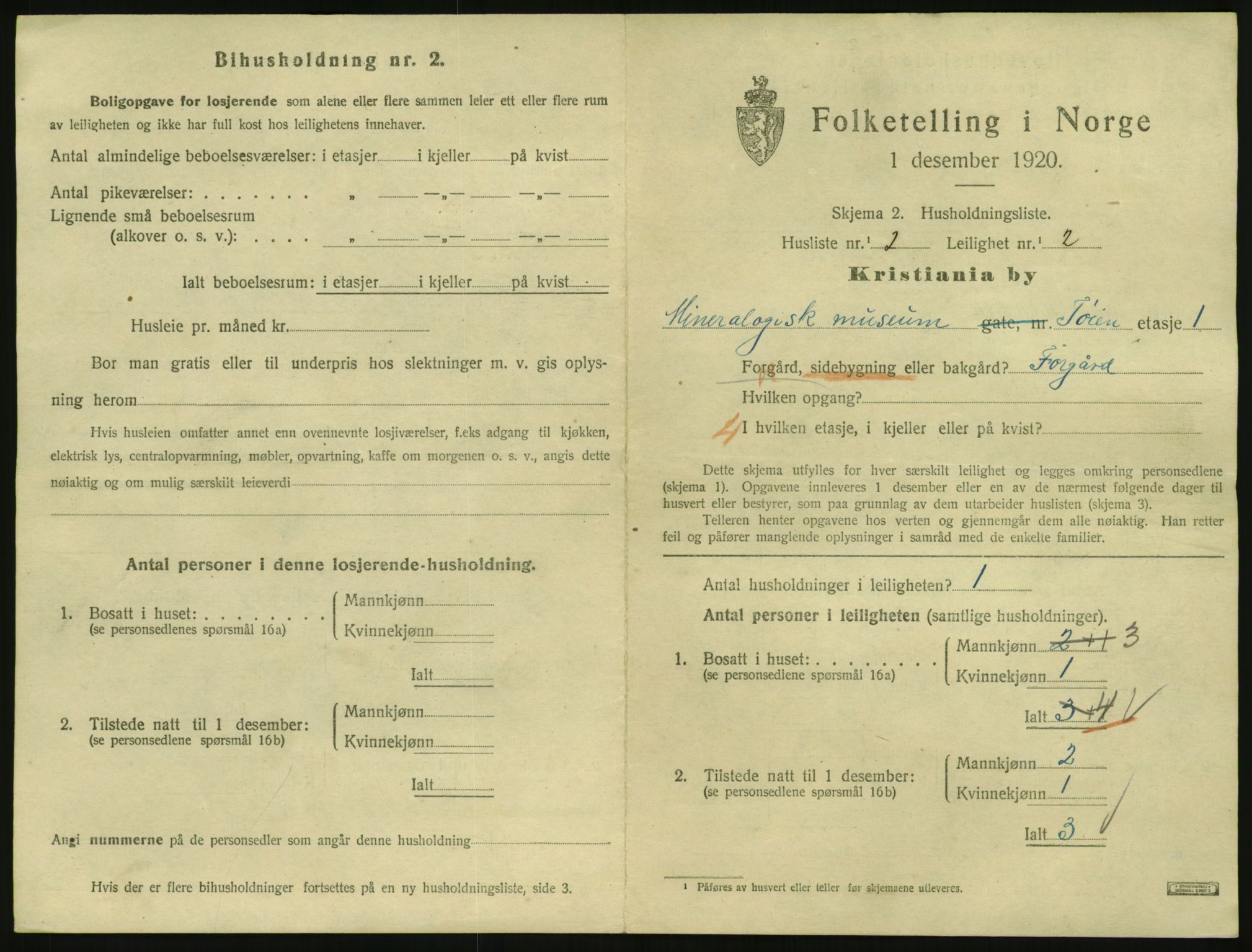 SAO, 1920 census for Kristiania, 1920, p. 119951